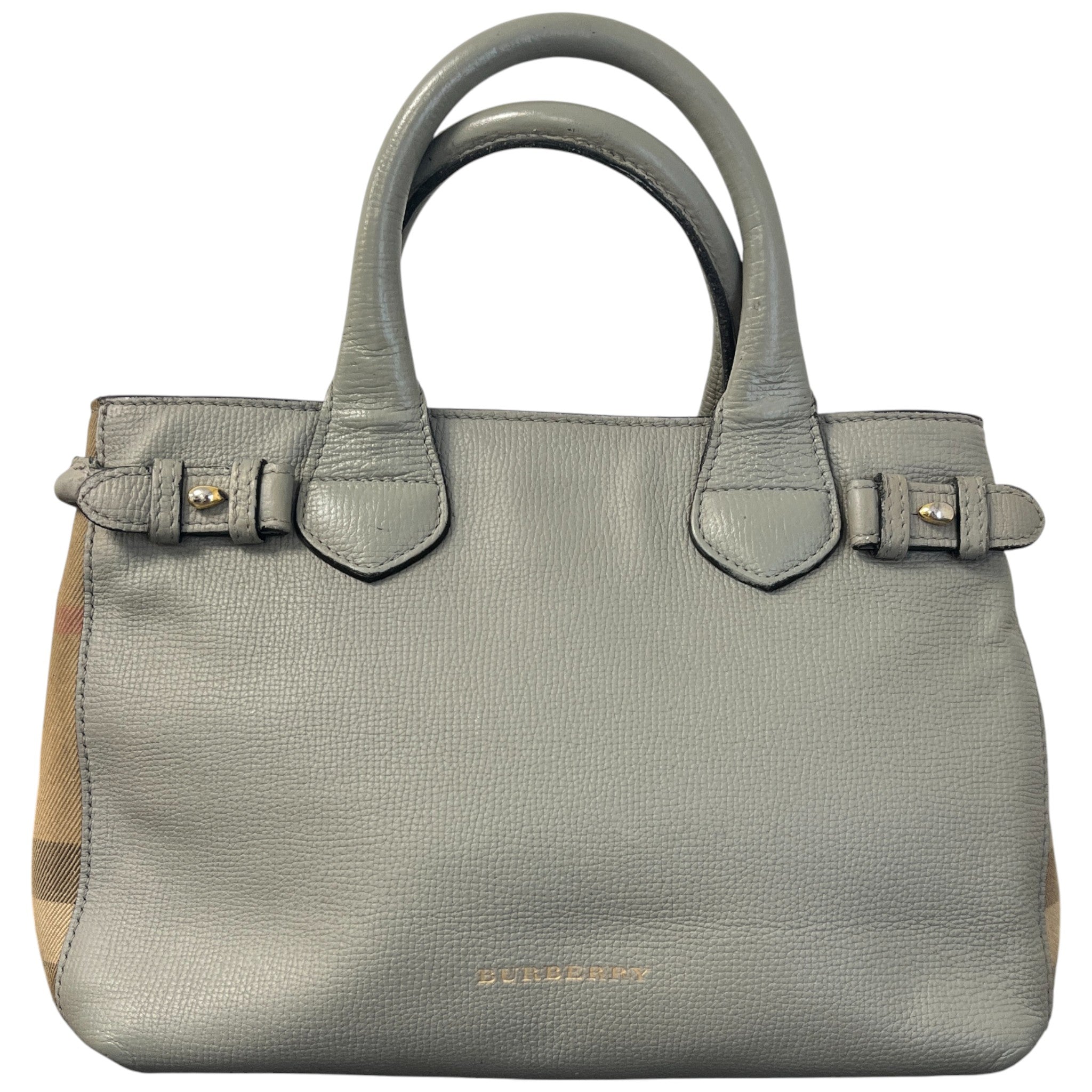 Women's Checkered Banner Handbag Grey