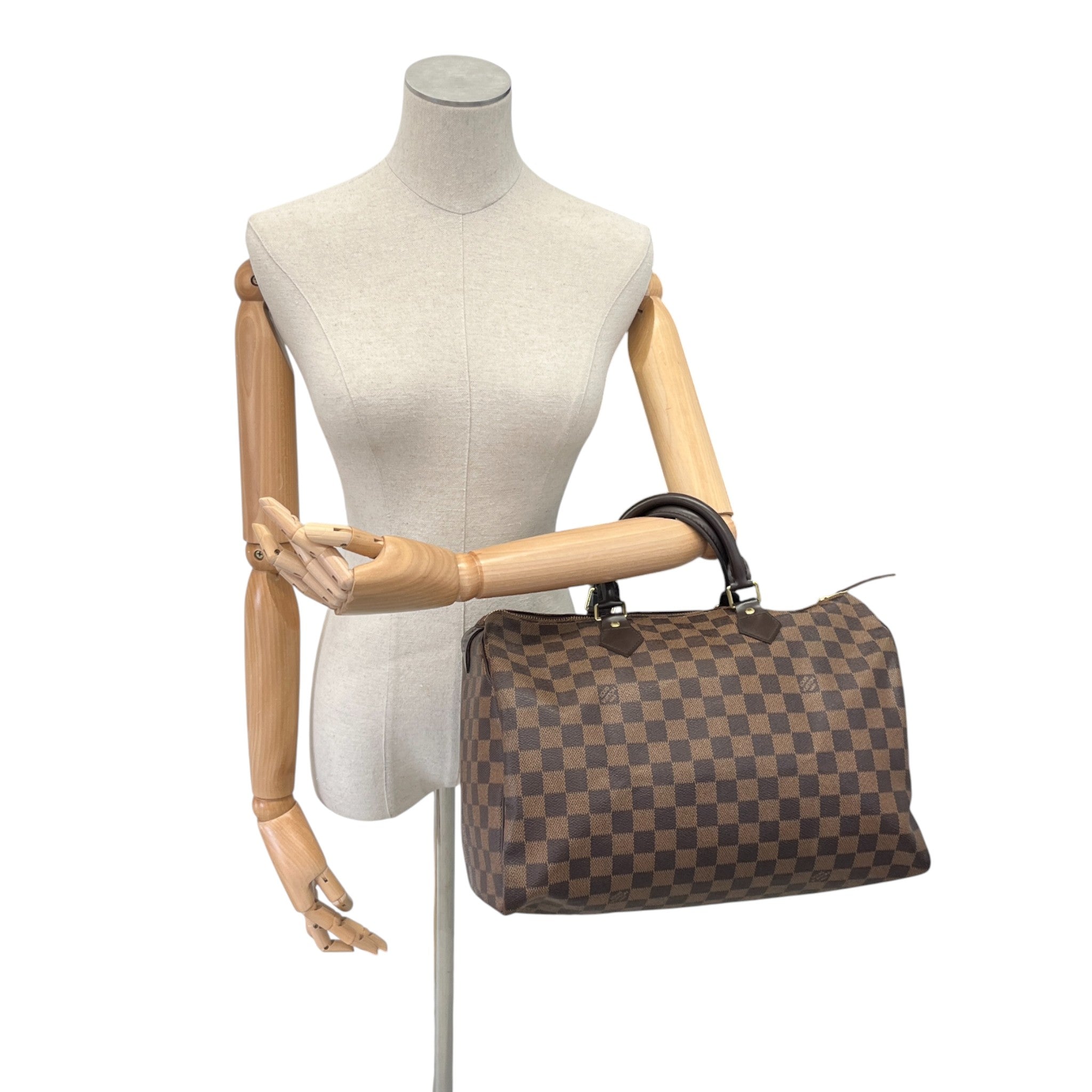 Women's Damier Ebene Speedy 35 Handbag Brown
