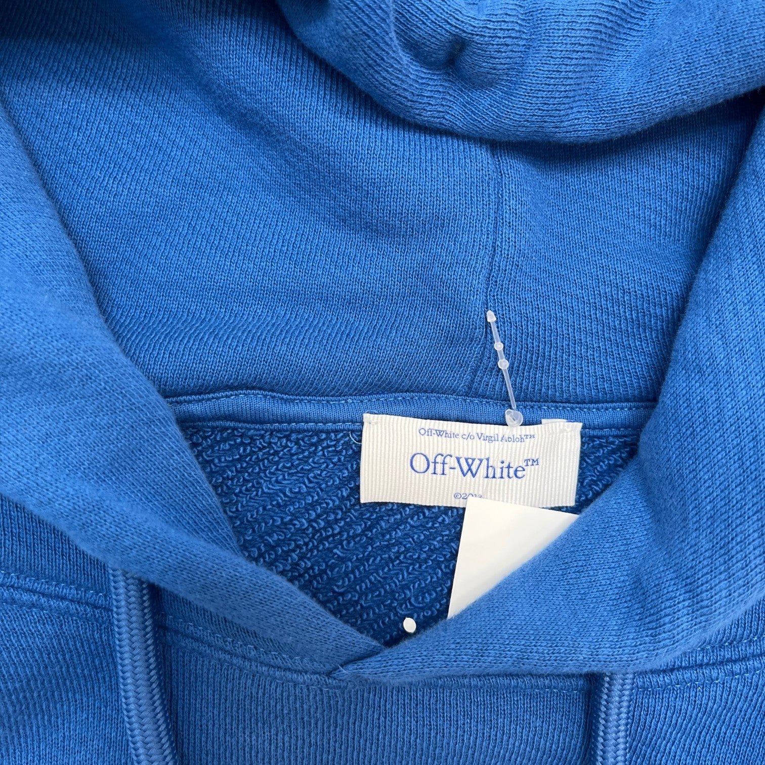 Men's Denim Arrow Logo Hoodie Blue Size M