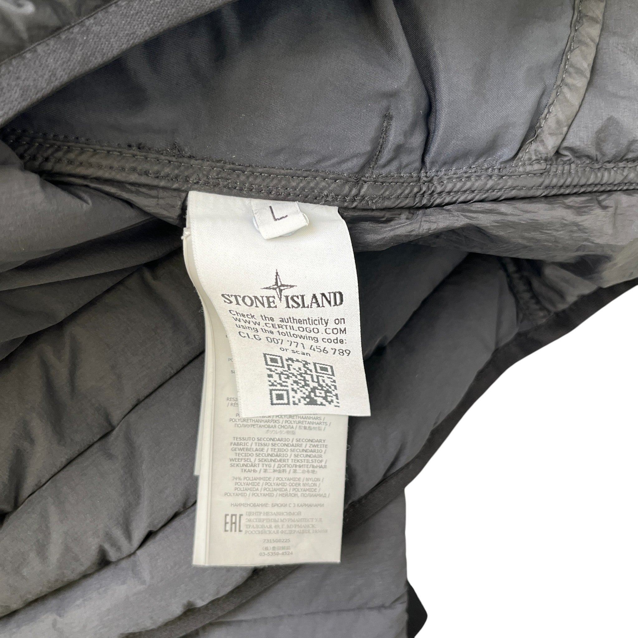 Men's Loom Woven Down Chambers Gilet Black Size L