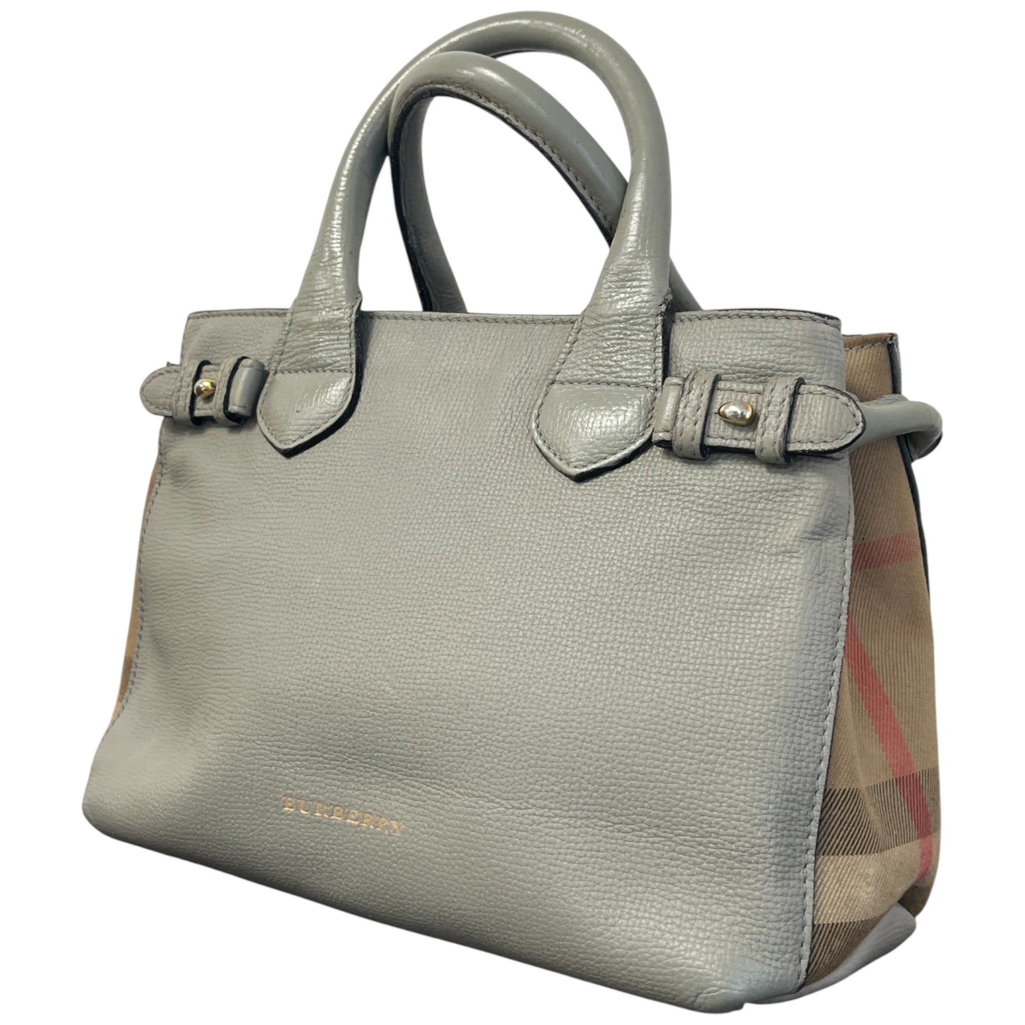 Women's Checkered Banner Handbag Grey