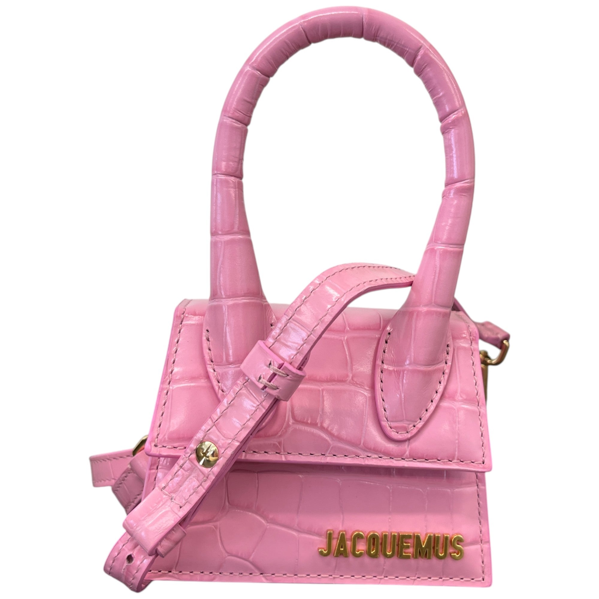 Women's Croc Embossed Mini Le Chiquito Bag Pink