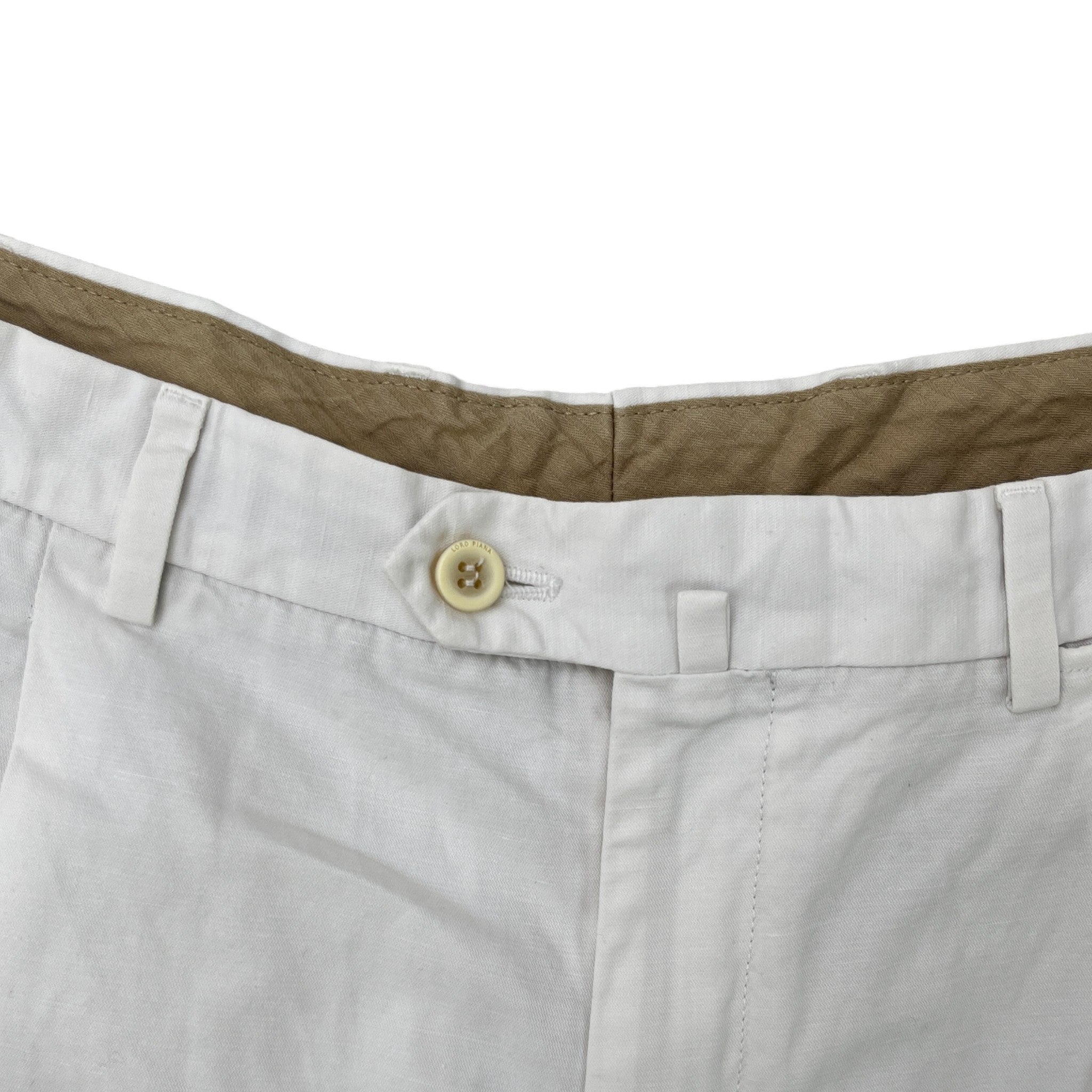 Men's Linen Shorts White Size IT 56 / UK 40