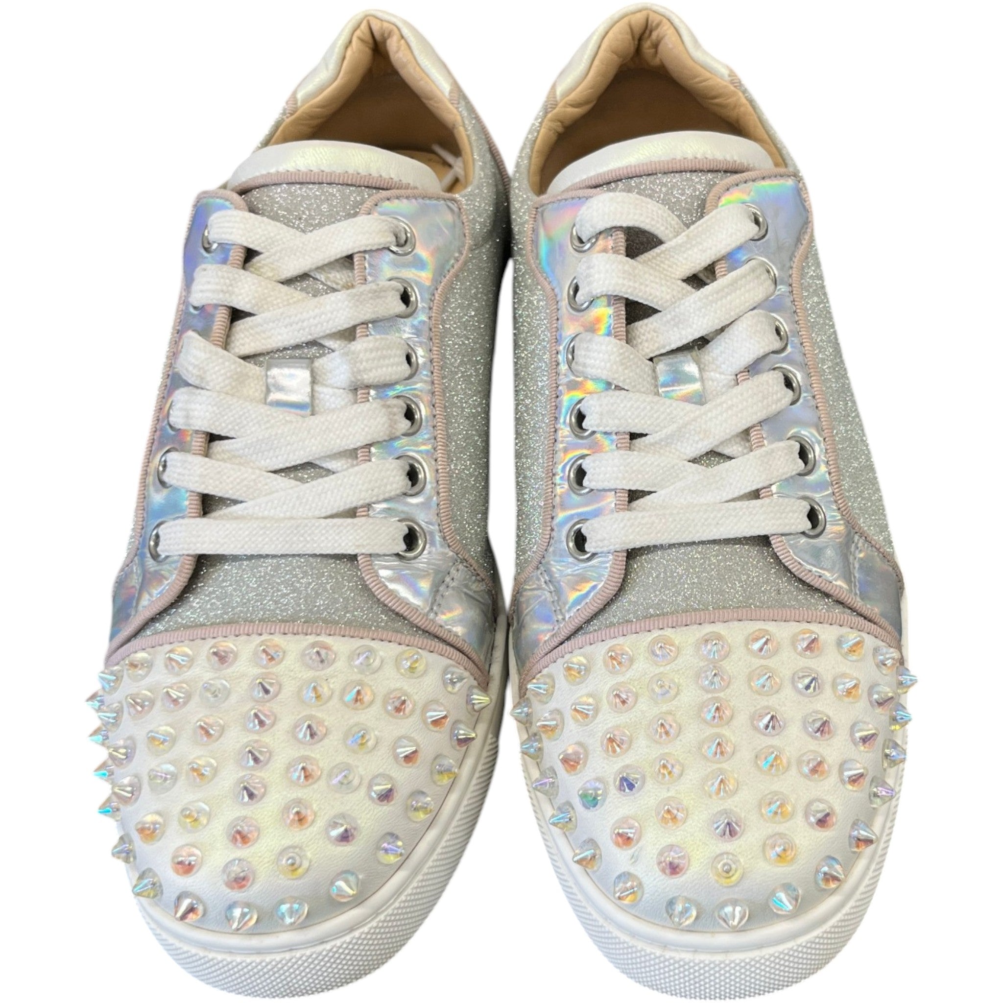 Women's Vieira 2 Glittered Low Trainers Silver Size EU 38 / UK 5