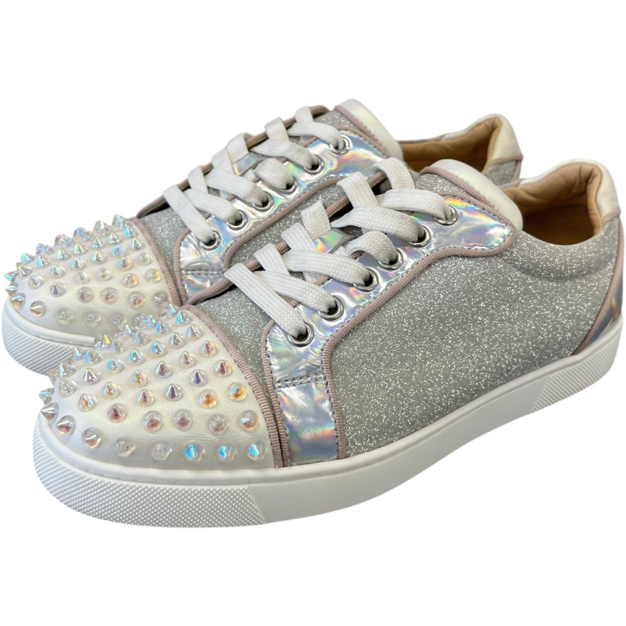 Women's Vieira 2 Glittered Low Trainers Silver Size EU 38 / UK 5