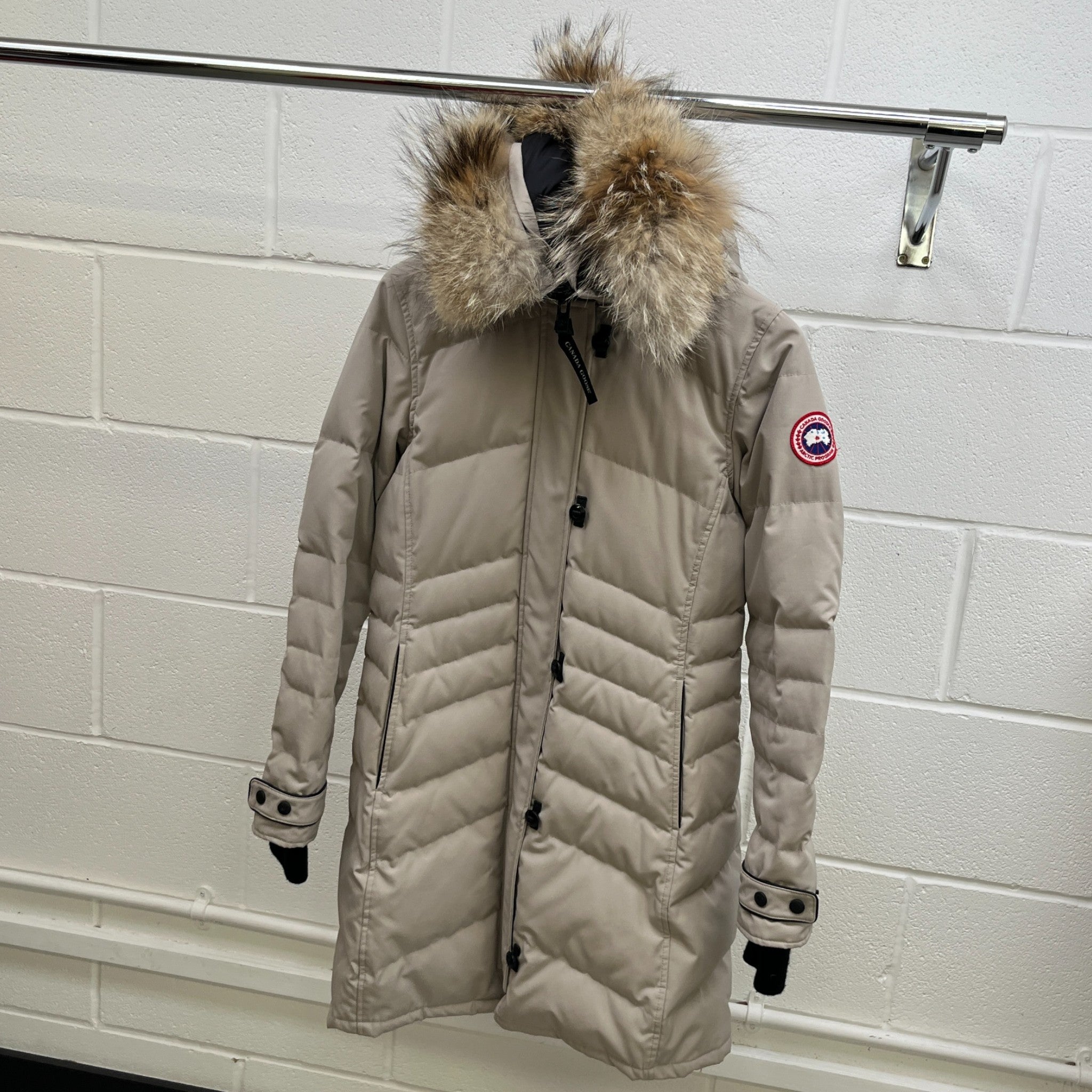 Women's Lorette Down Jacket Beige Size S