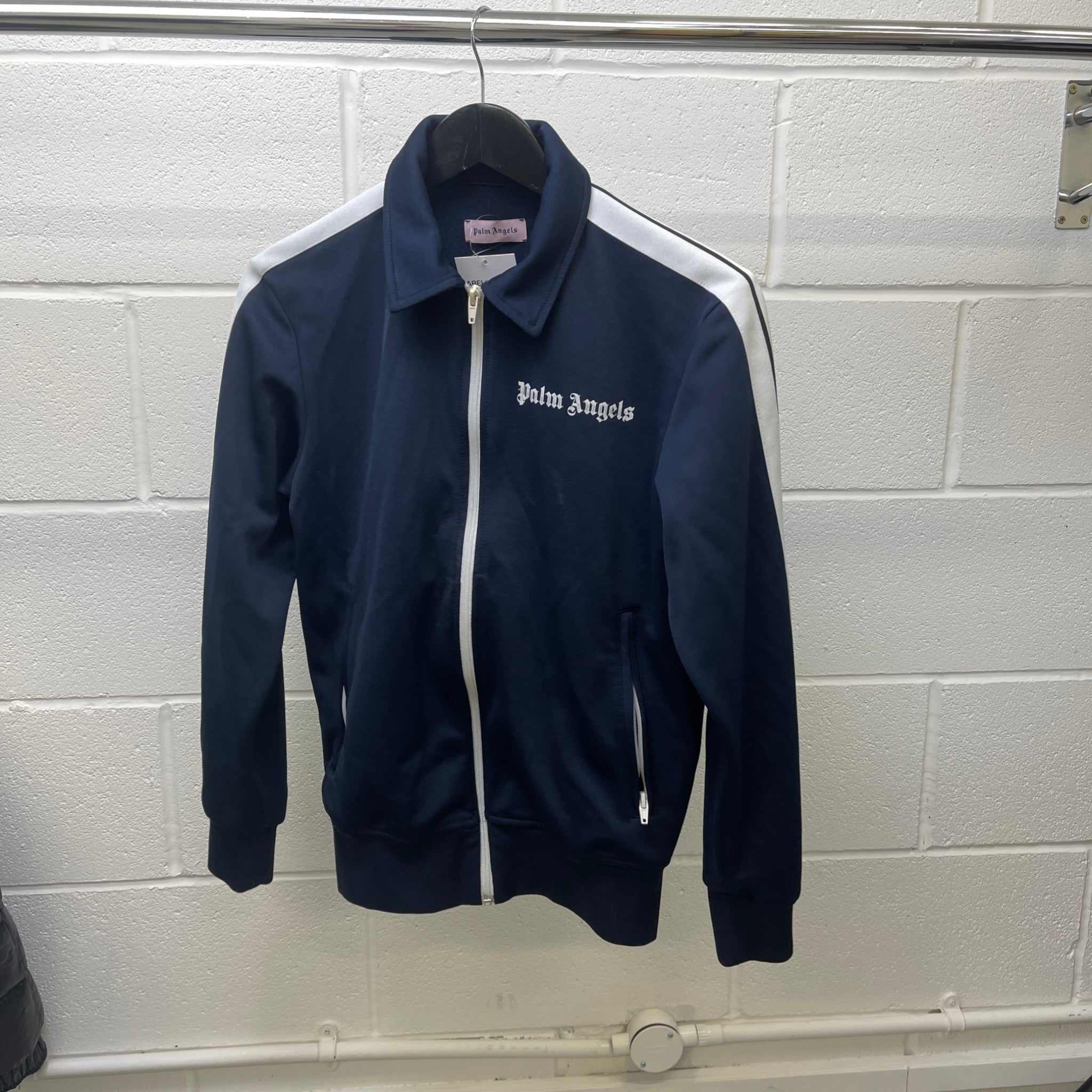 Men's Logo Print Track Jacket Navy Size S