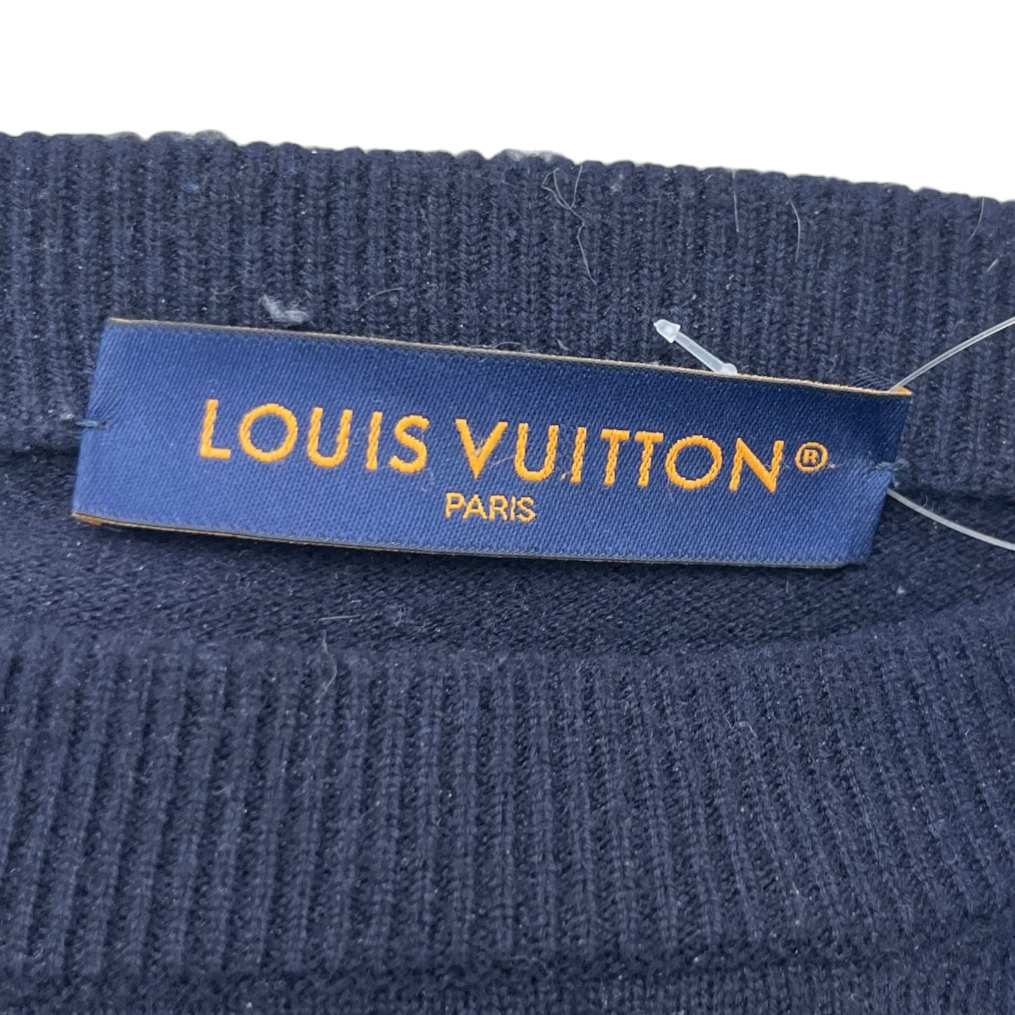 Men's Monogram Mix Cashmere Jumper Navy Size M