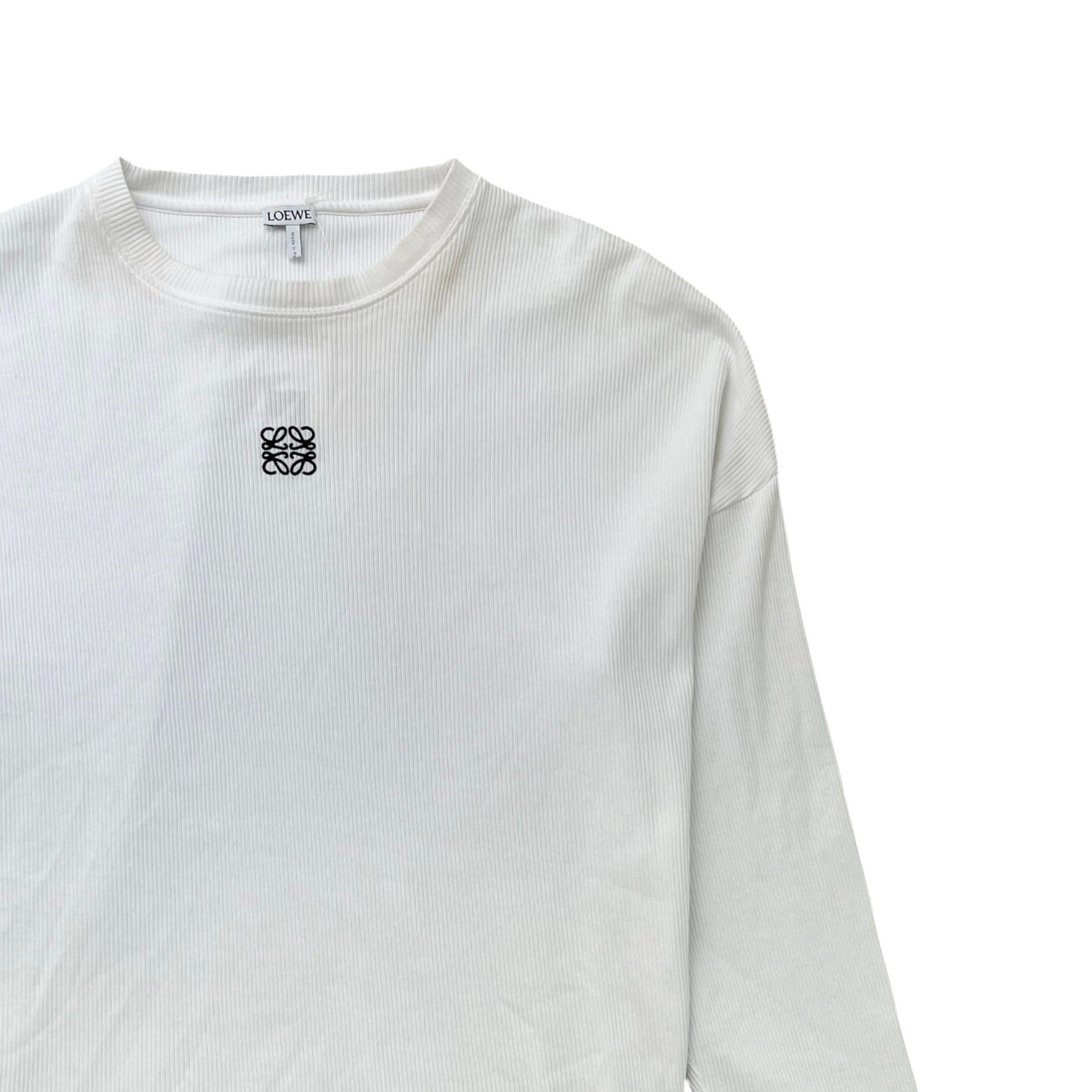 Men's Embroidered Logo T-Shirt White Size XXS