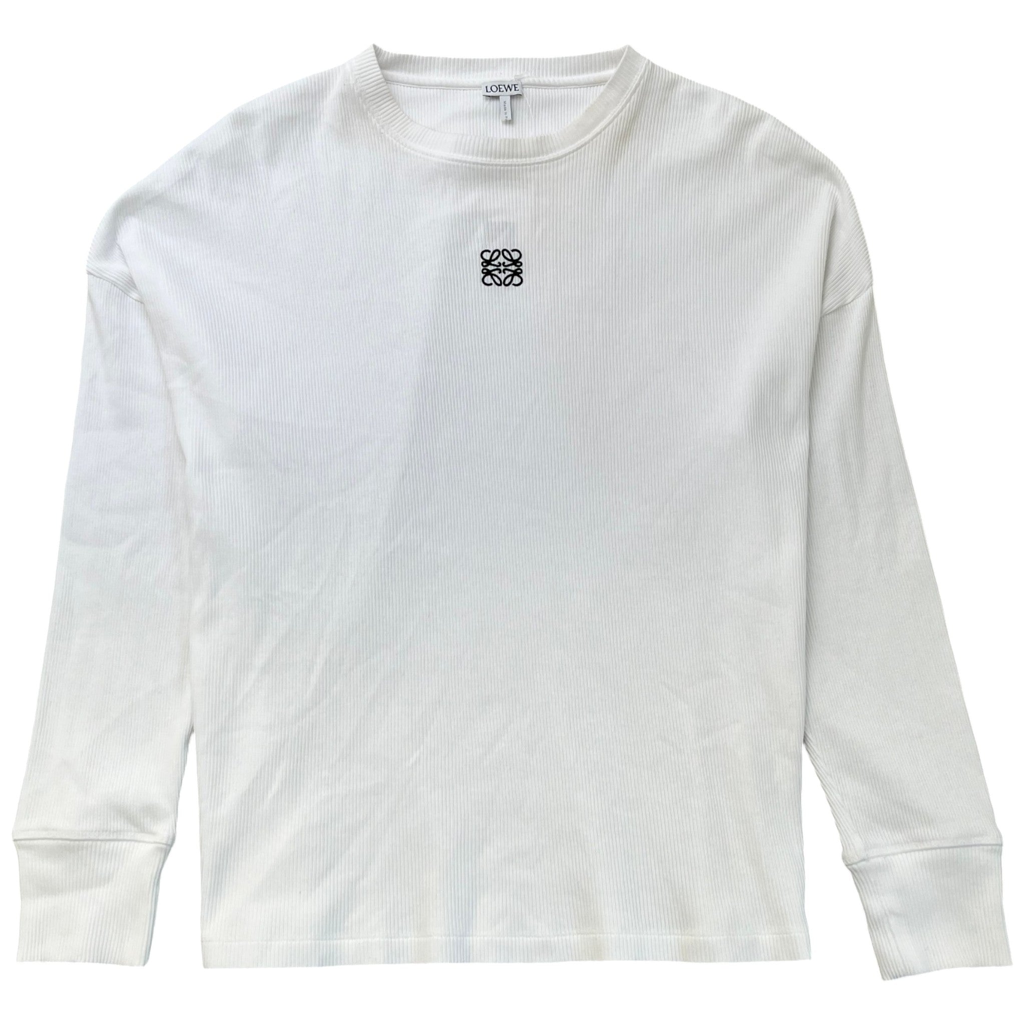 Men's Embroidered Logo T-Shirt White Size XXS