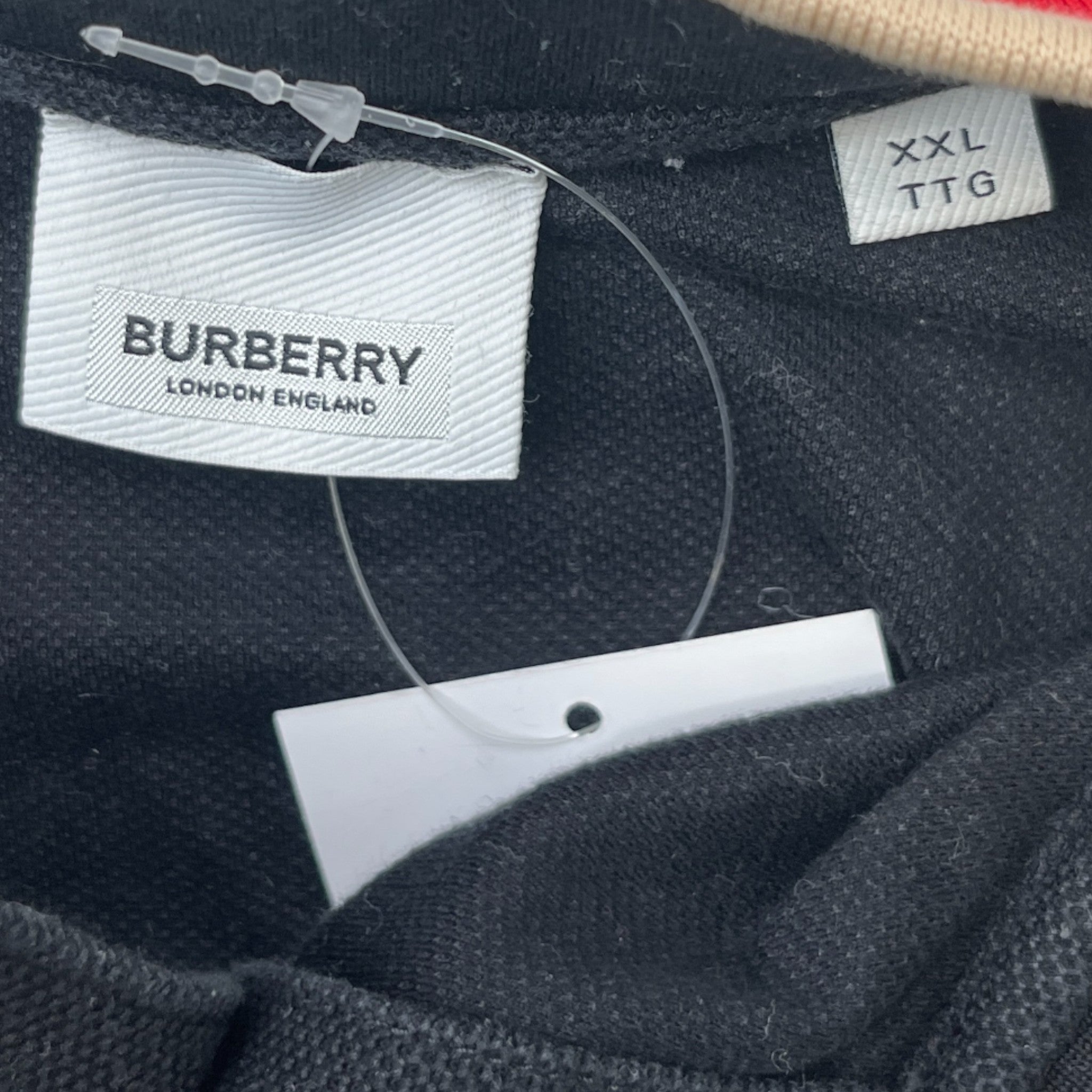 Men's Collar Logo Polo Shirt Black Size XXL