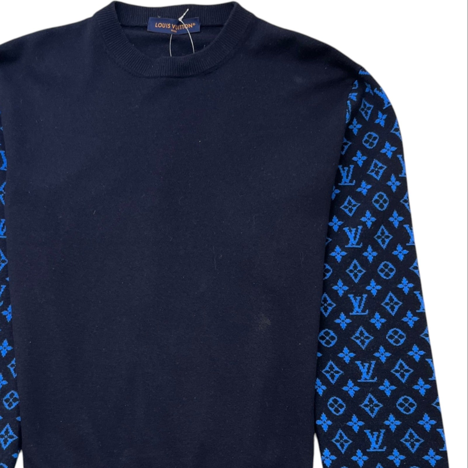 Men's Monogram Mix Cashmere Jumper Navy Size M