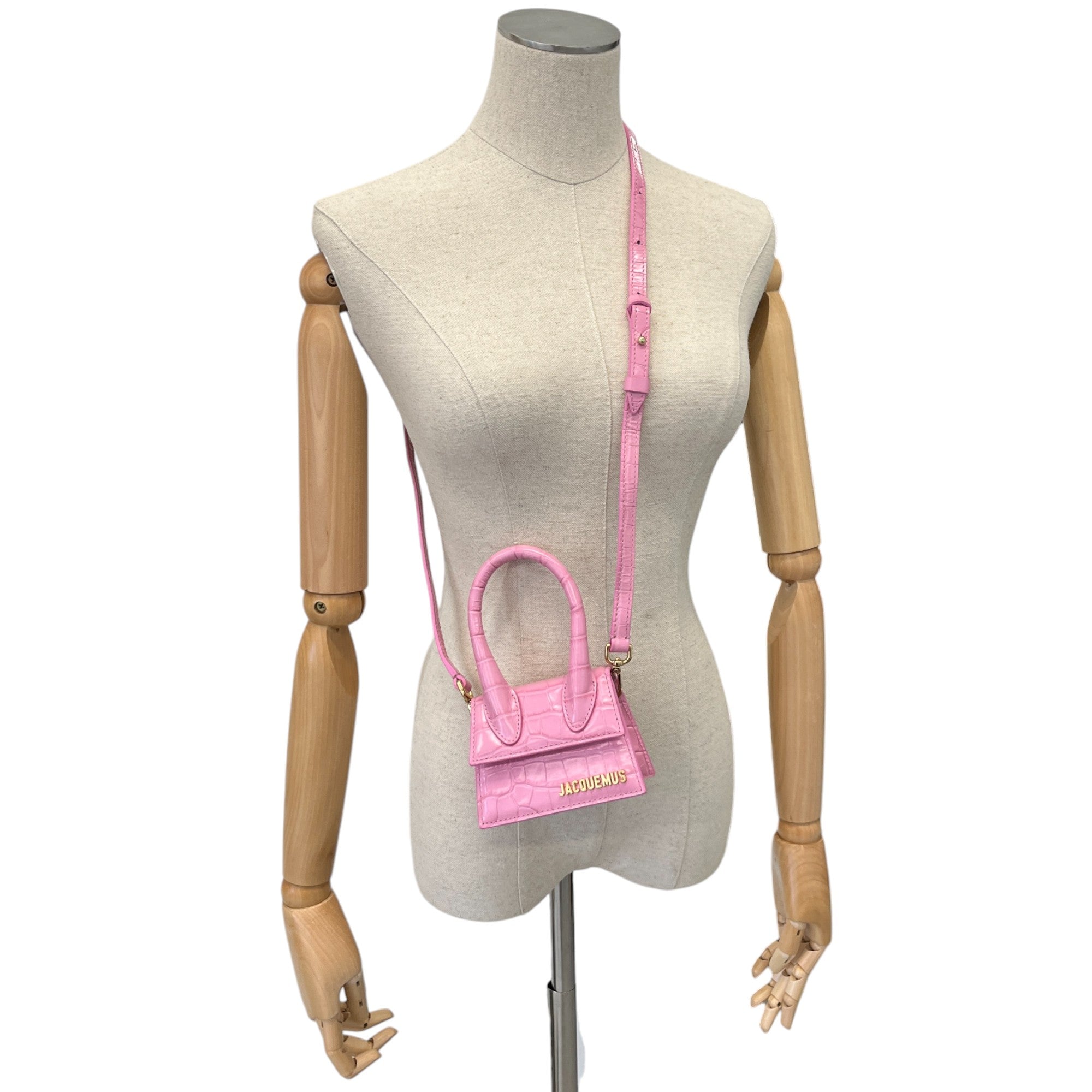 Women's Croc Embossed Mini Le Chiquito Bag Pink