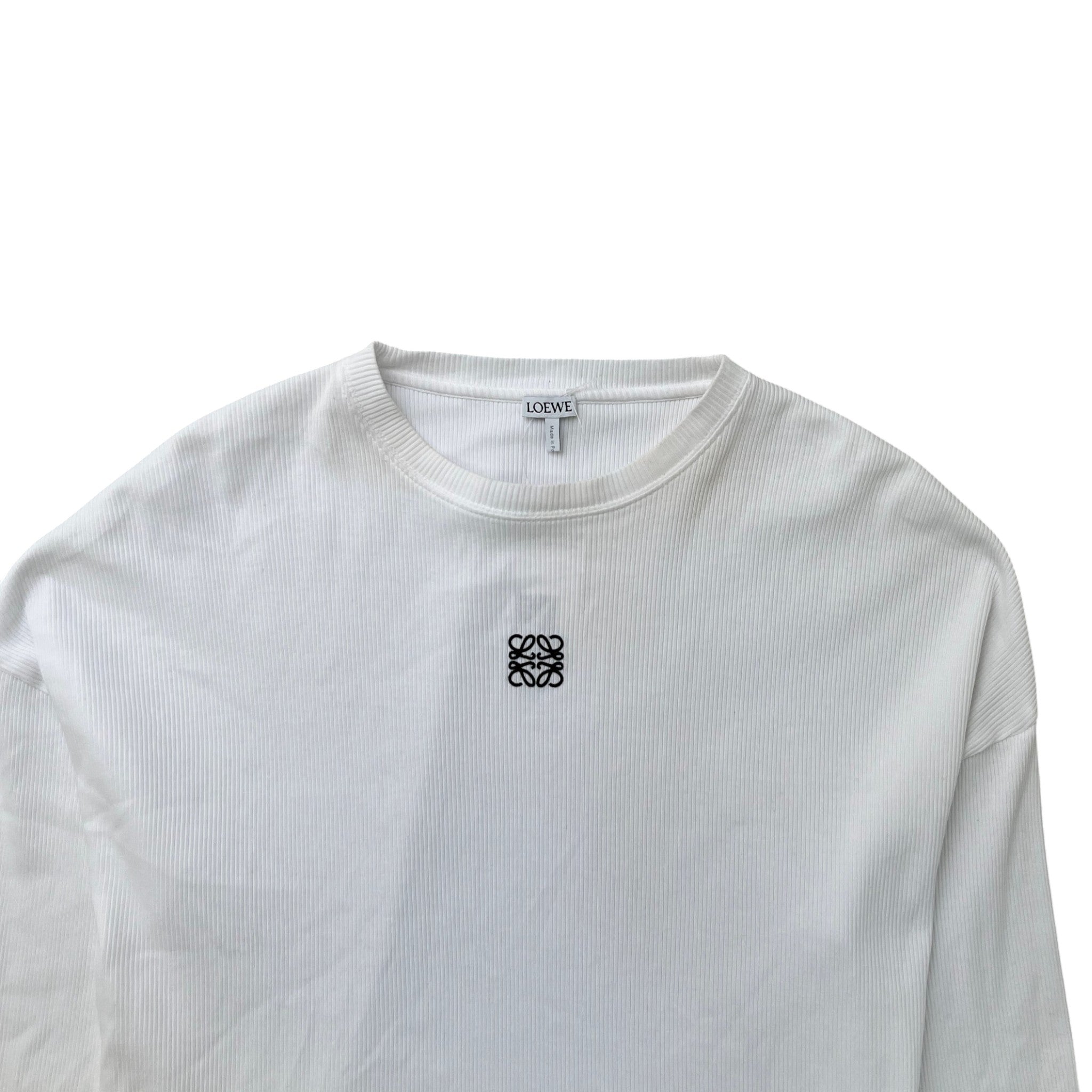 Men's Embroidered Logo T-Shirt White Size XXS