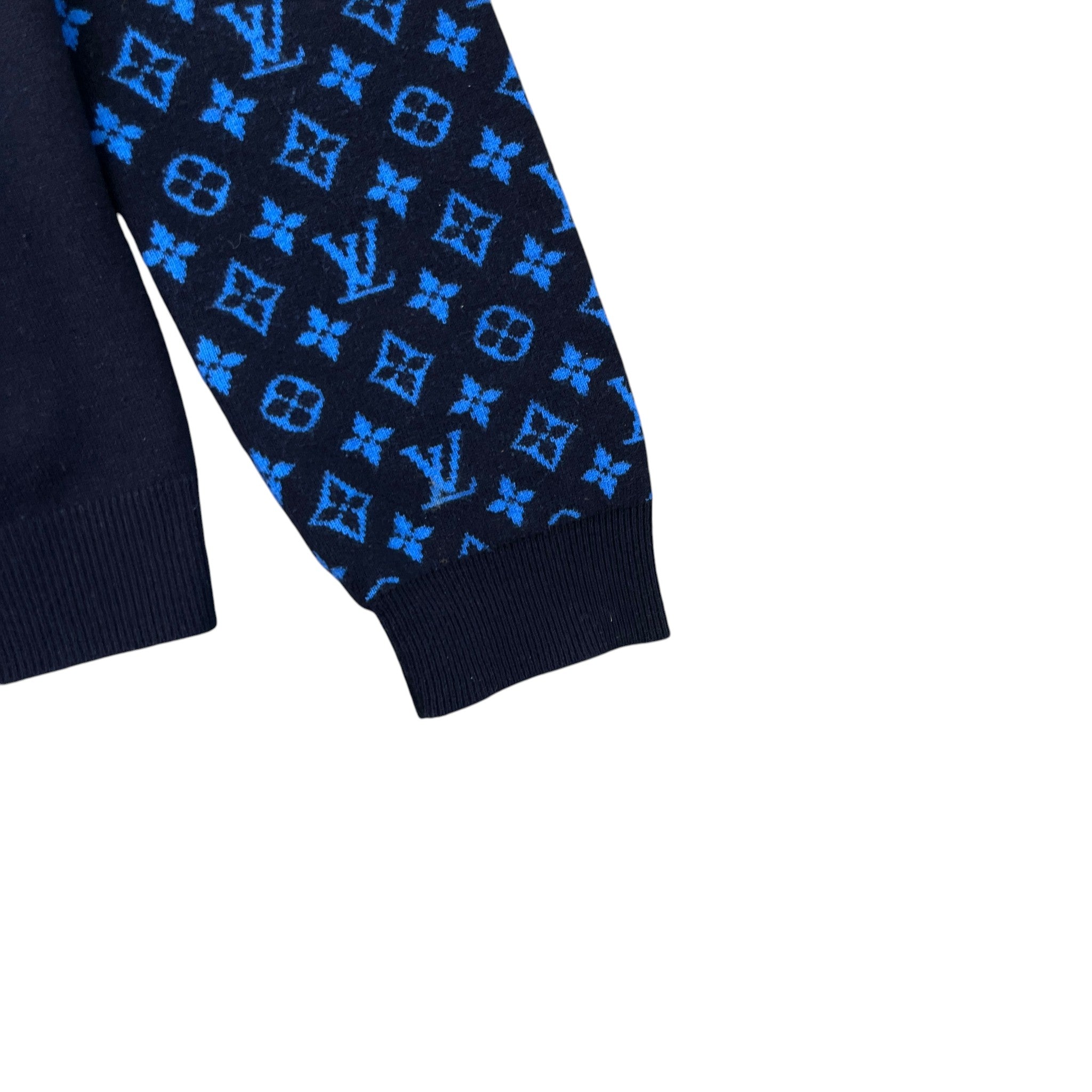 Men's Monogram Mix Cashmere Jumper Navy Size M