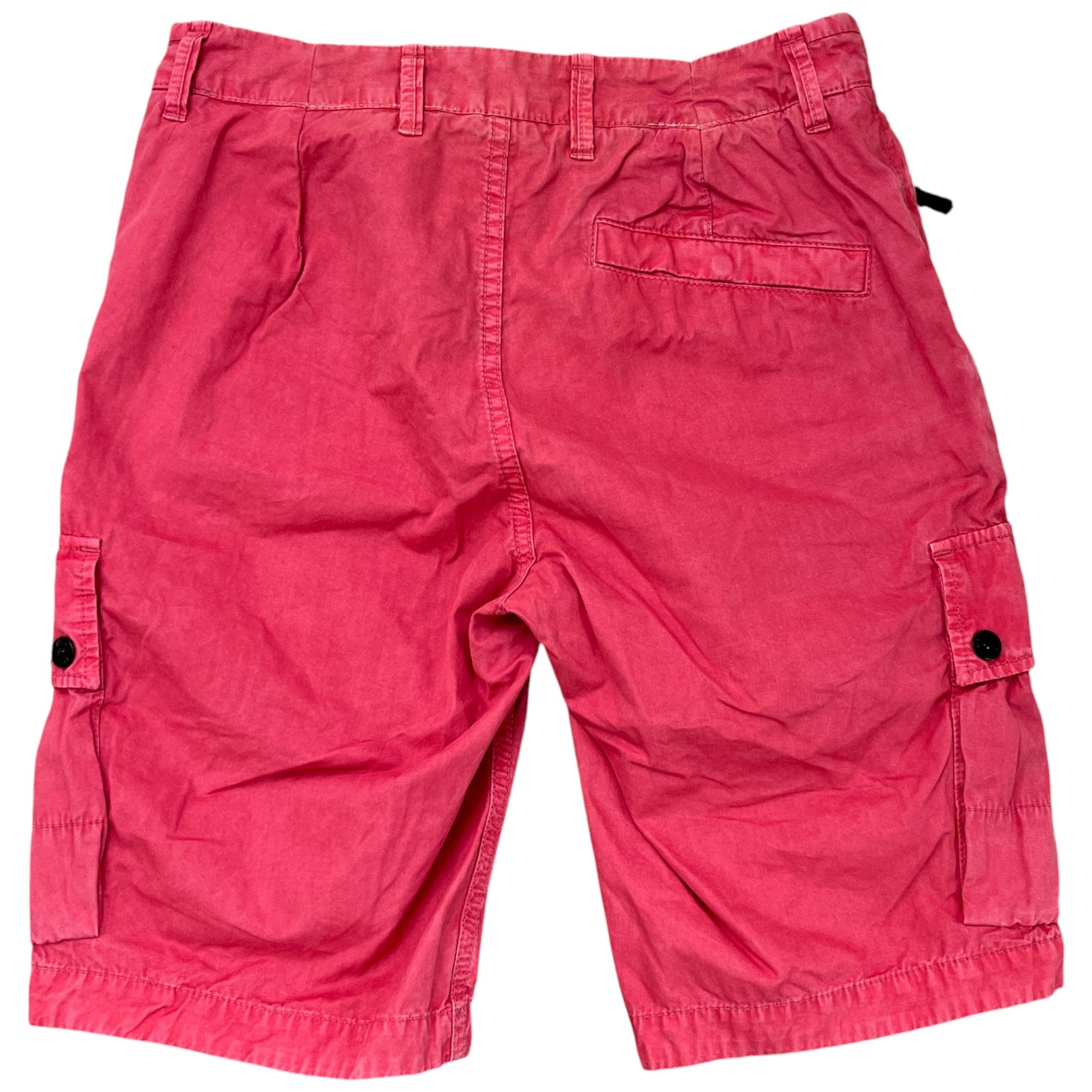 Men's Cargo Applique Logo Shorts Pink Size Waist 29"