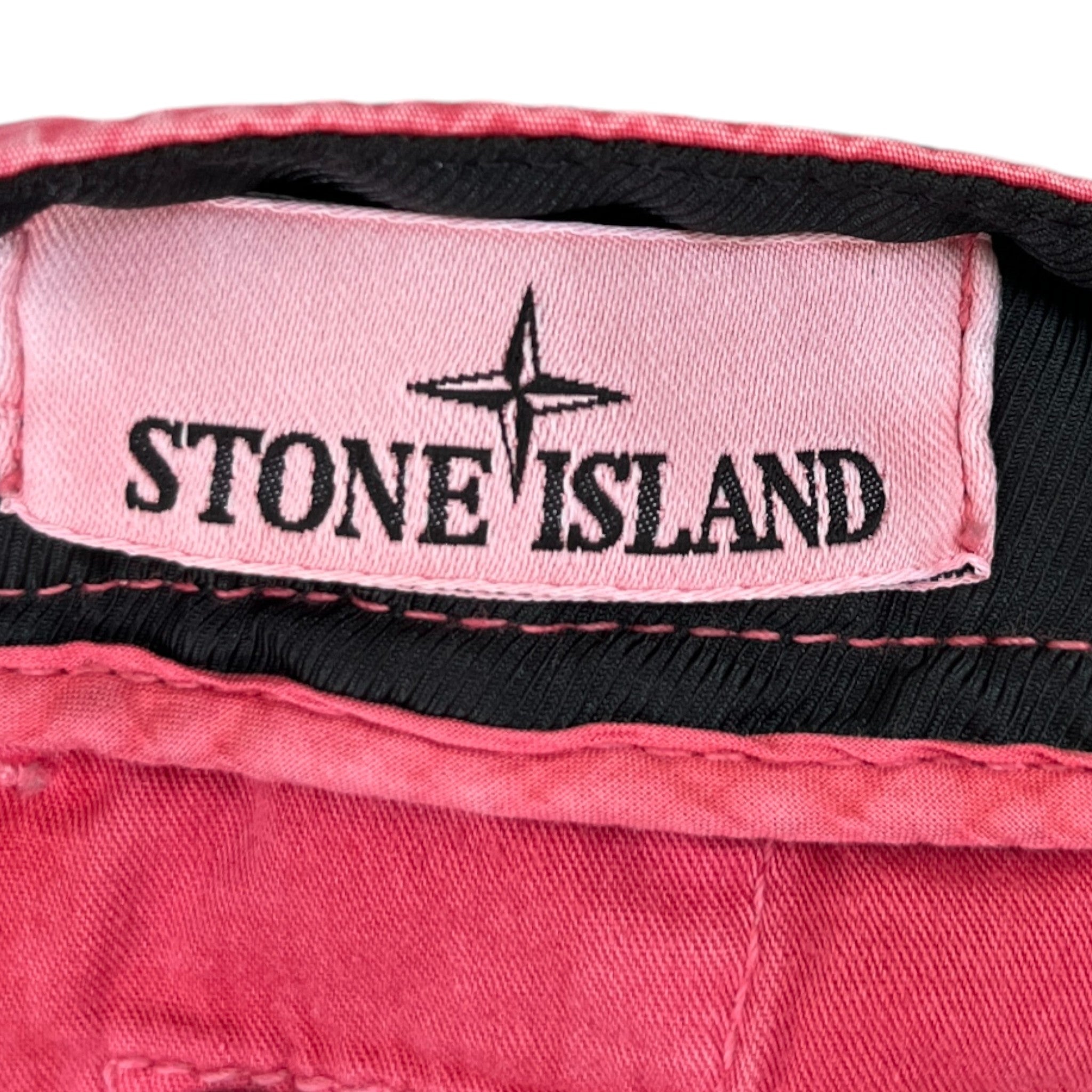 Men's Cargo Applique Logo Shorts Pink Size Waist 29"