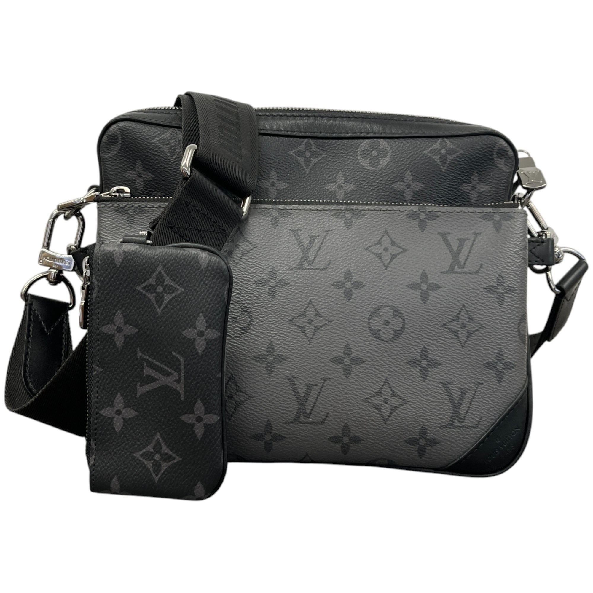 Men's Monogram Eclipse Trio Messenger Bag Black