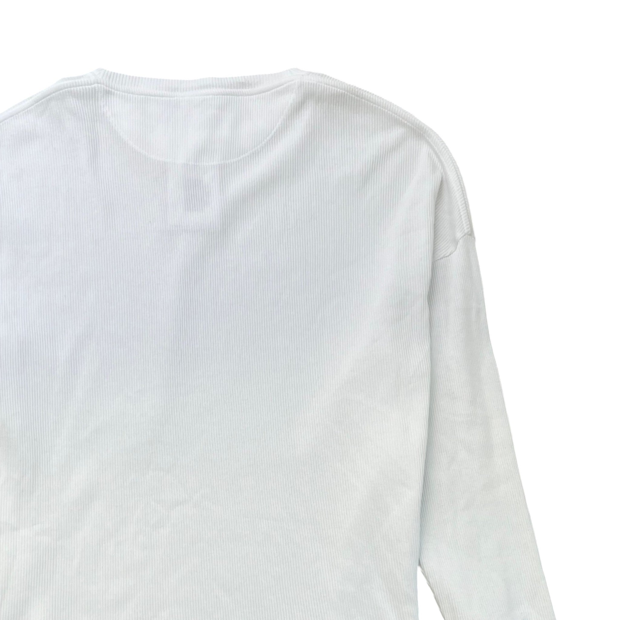 Men's Embroidered Logo T-Shirt White Size XXS