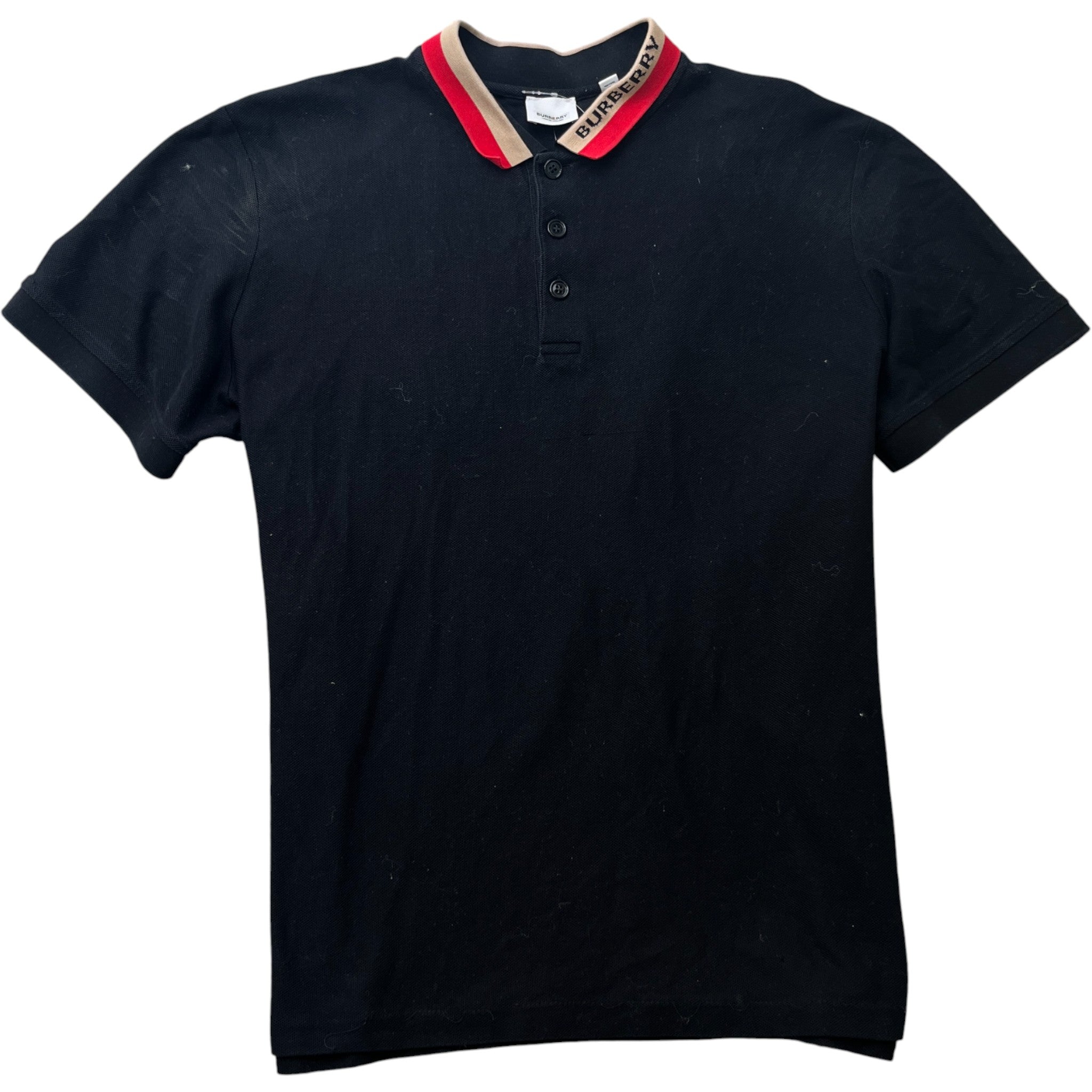 Men's Collar Logo Polo Shirt Black Size XXL