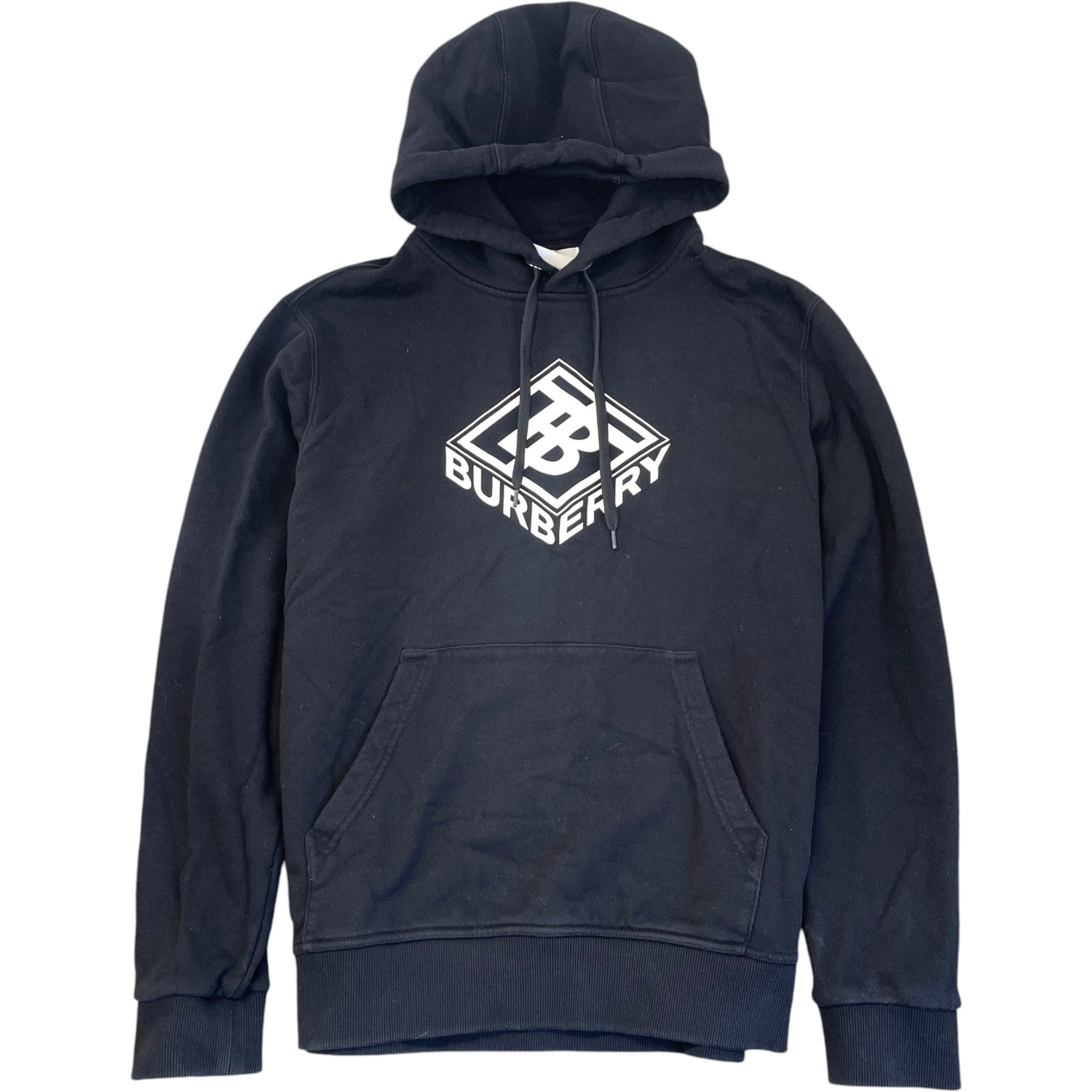 Men's Logo Print Hoodie Black Size M