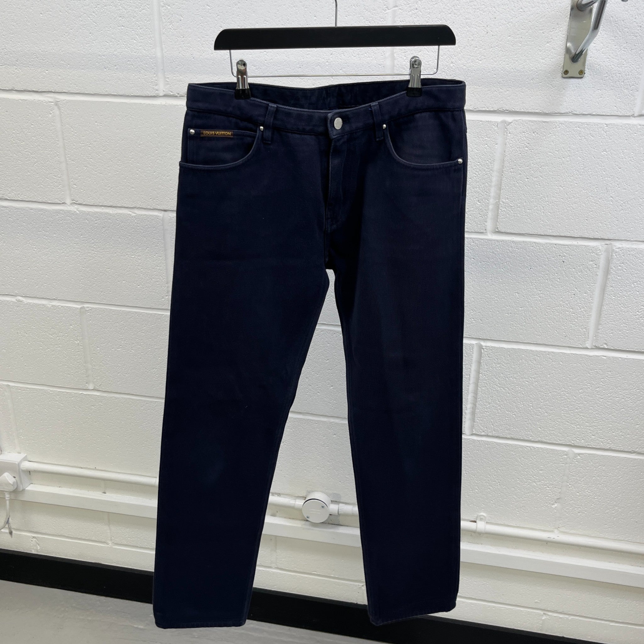 Men's Embroidered Logo Jeans Navy Size IT 46 / UK 30