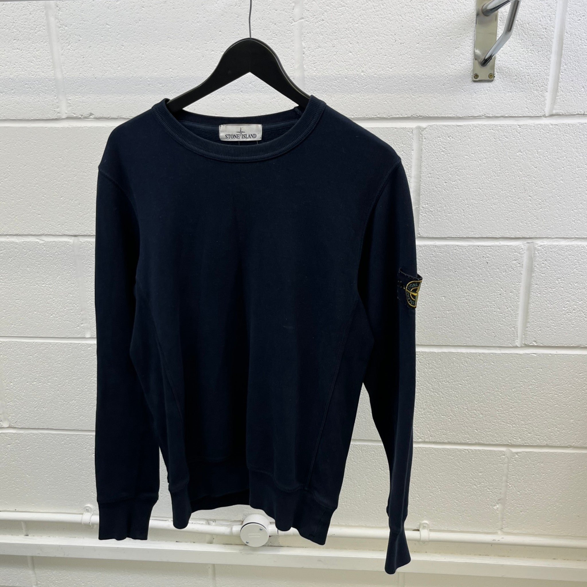 Men's Applique Logo Sweatshirt Navy Size M