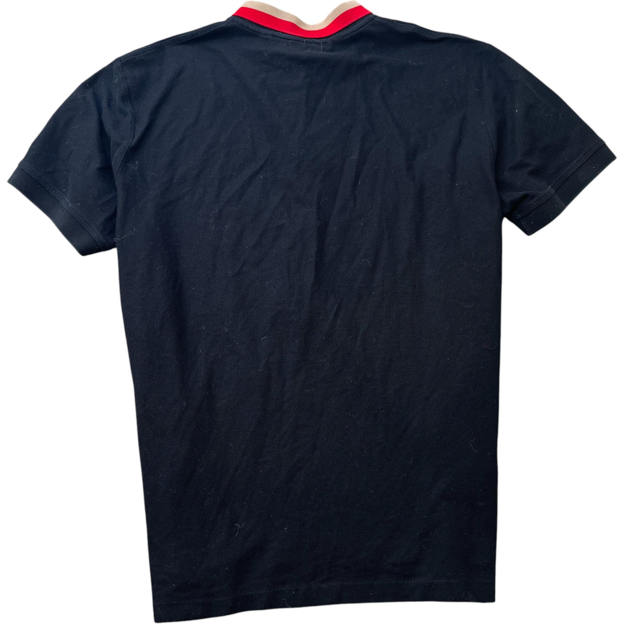 Men's Collar Logo Polo Shirt Black Size XXL