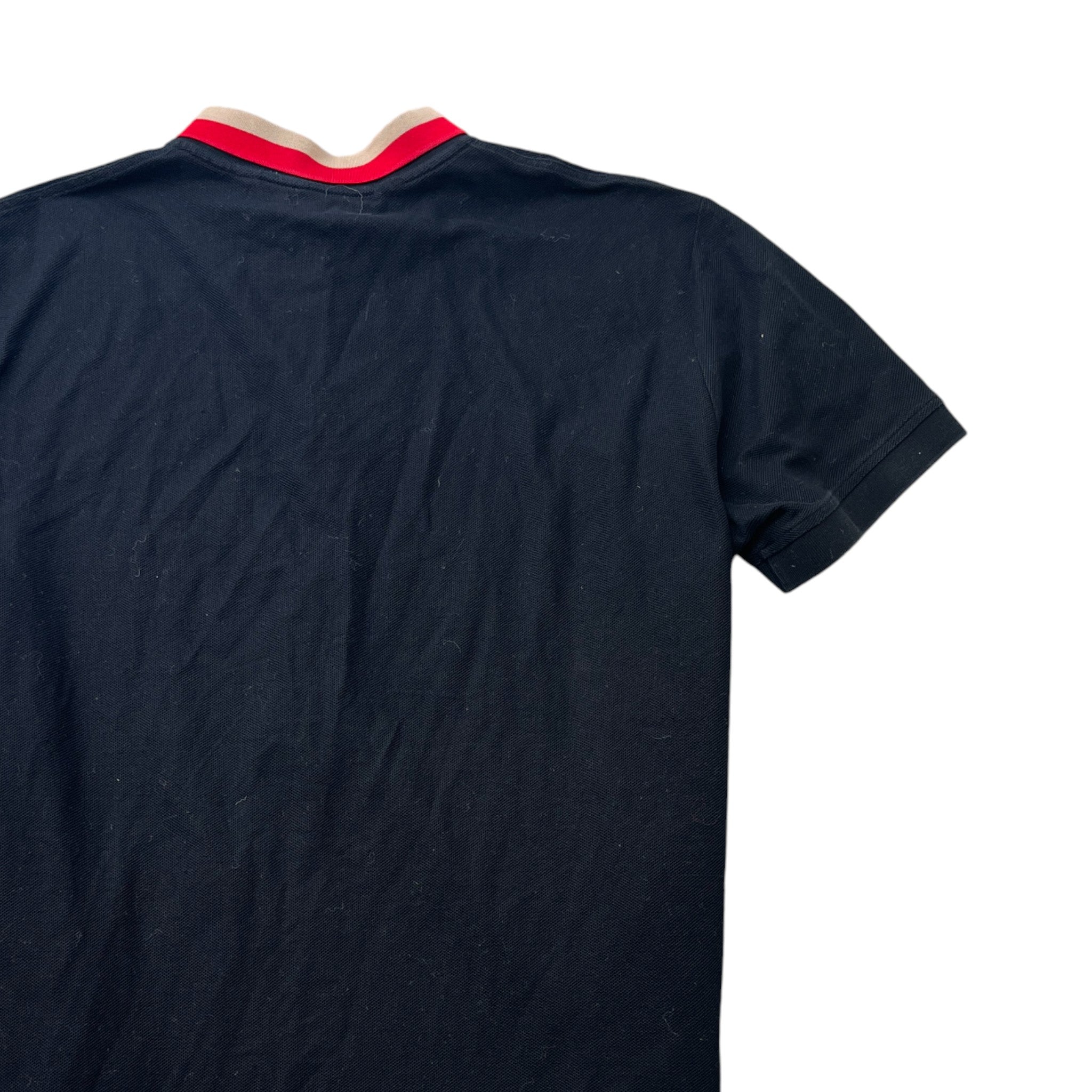 Men's Collar Logo Polo Shirt Black Size XXL