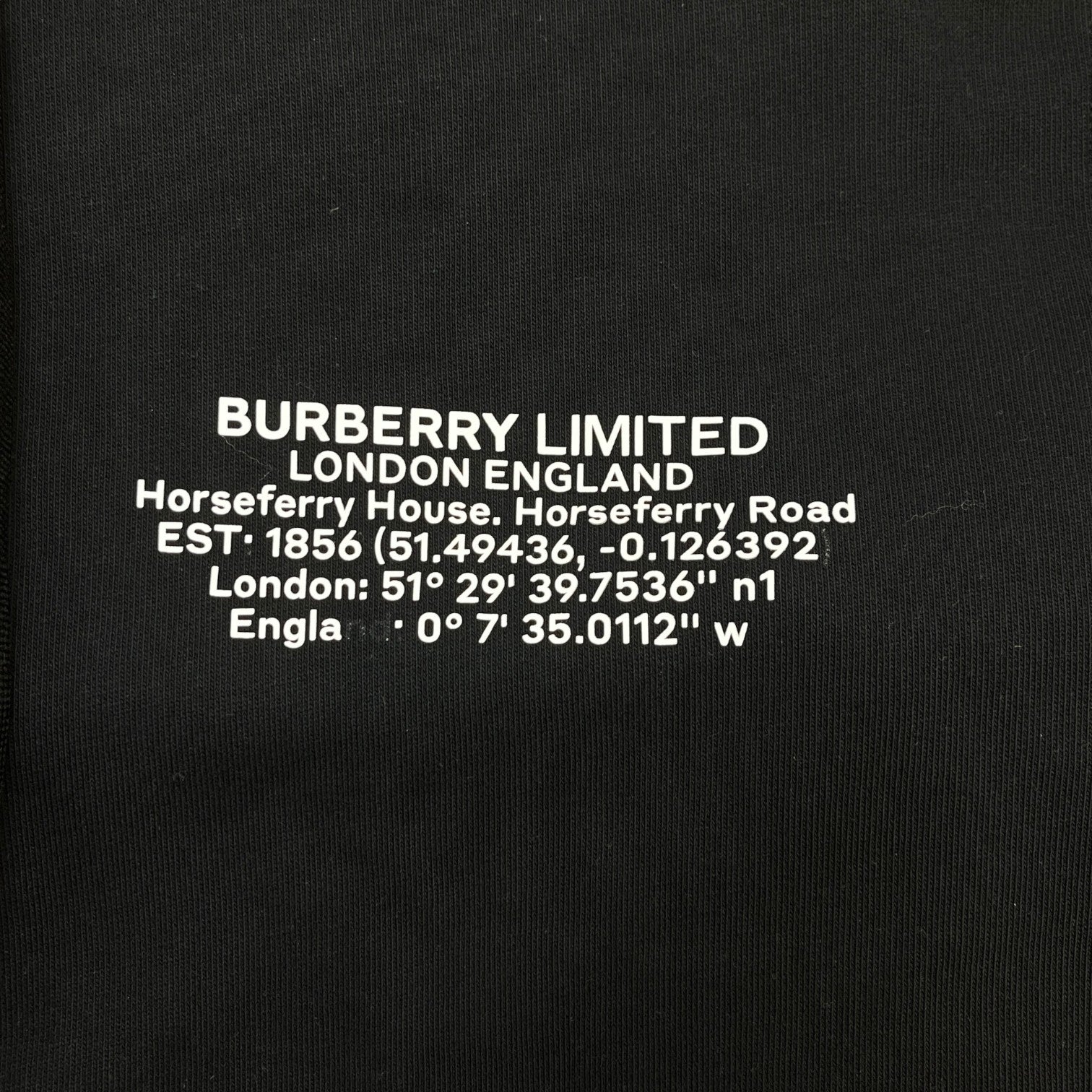 Men's Logo Print Hoodie Black Size L