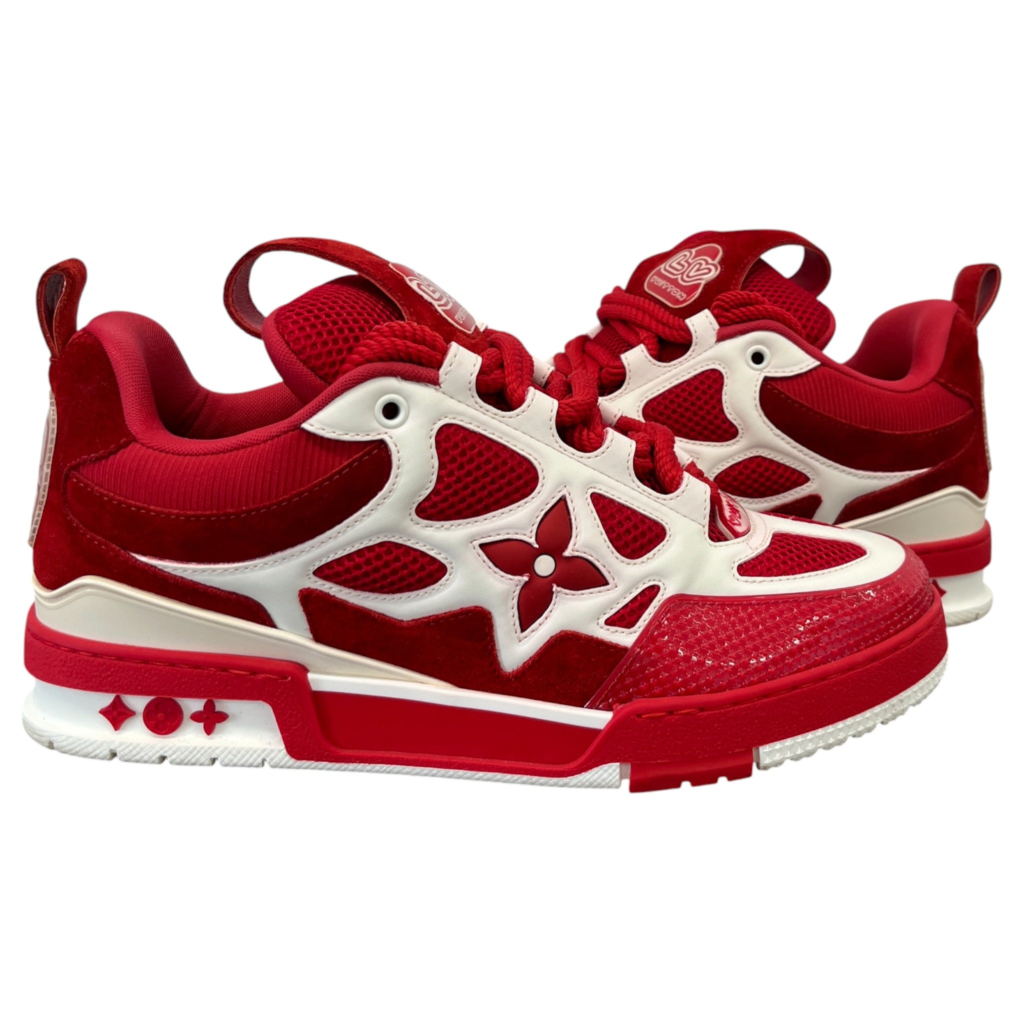 Men's Lv Skate Low Trainers Red Size EU 41 / UK 7