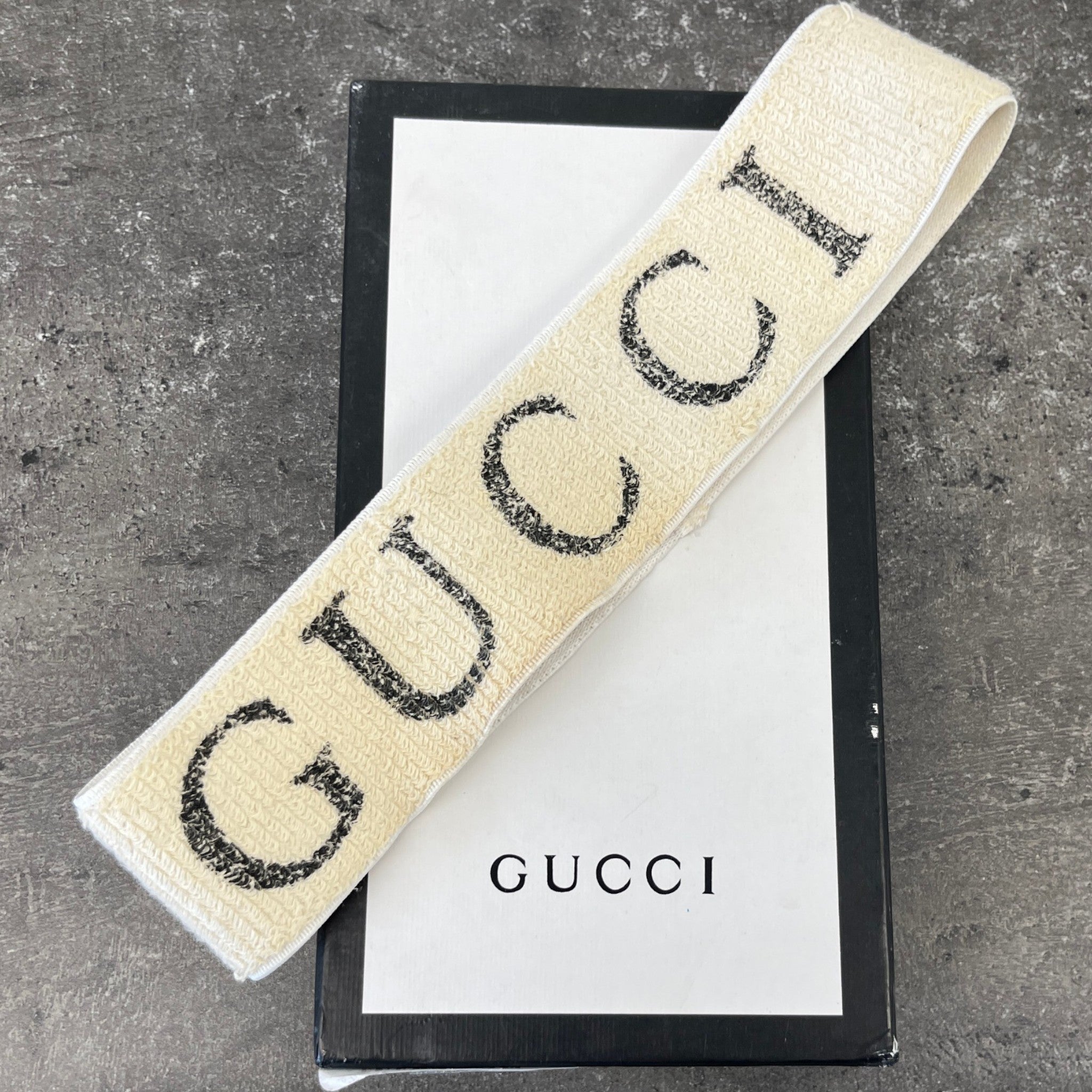Women's Logo Print Head Band White