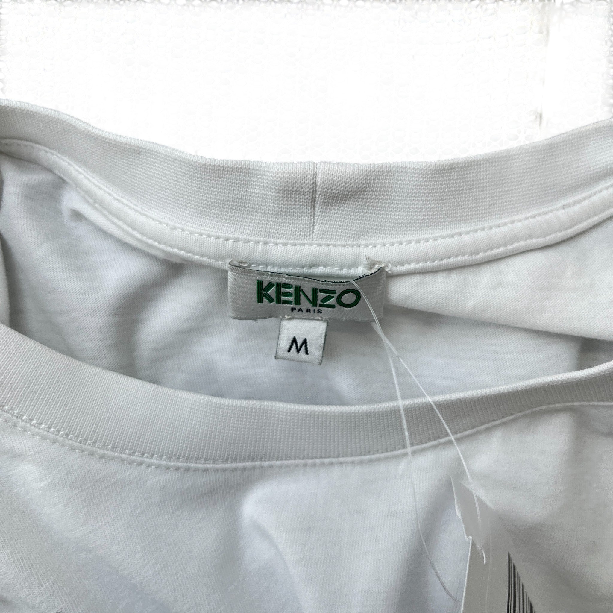 Men's Classic Tiger Head Logo T-Shirt White Size M