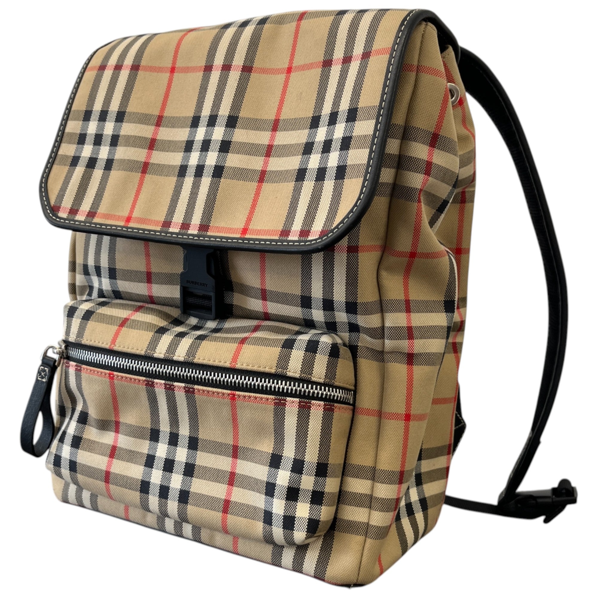 Women's Check Print Backpack Beige