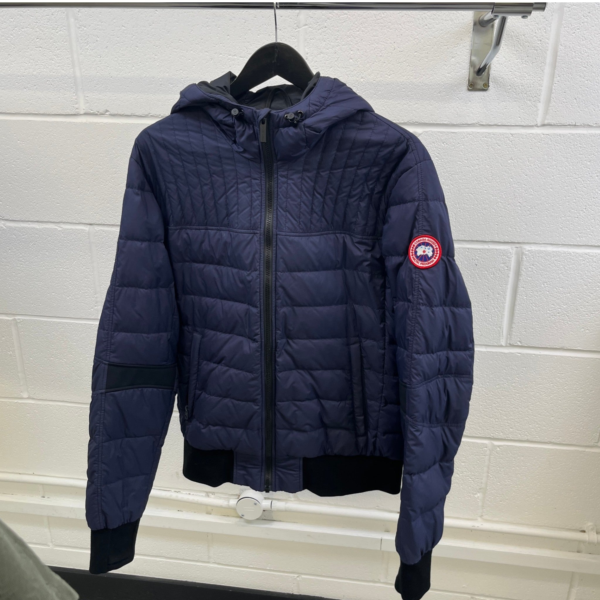 Men's Cabri Hooded Down Jacket Navy Size L