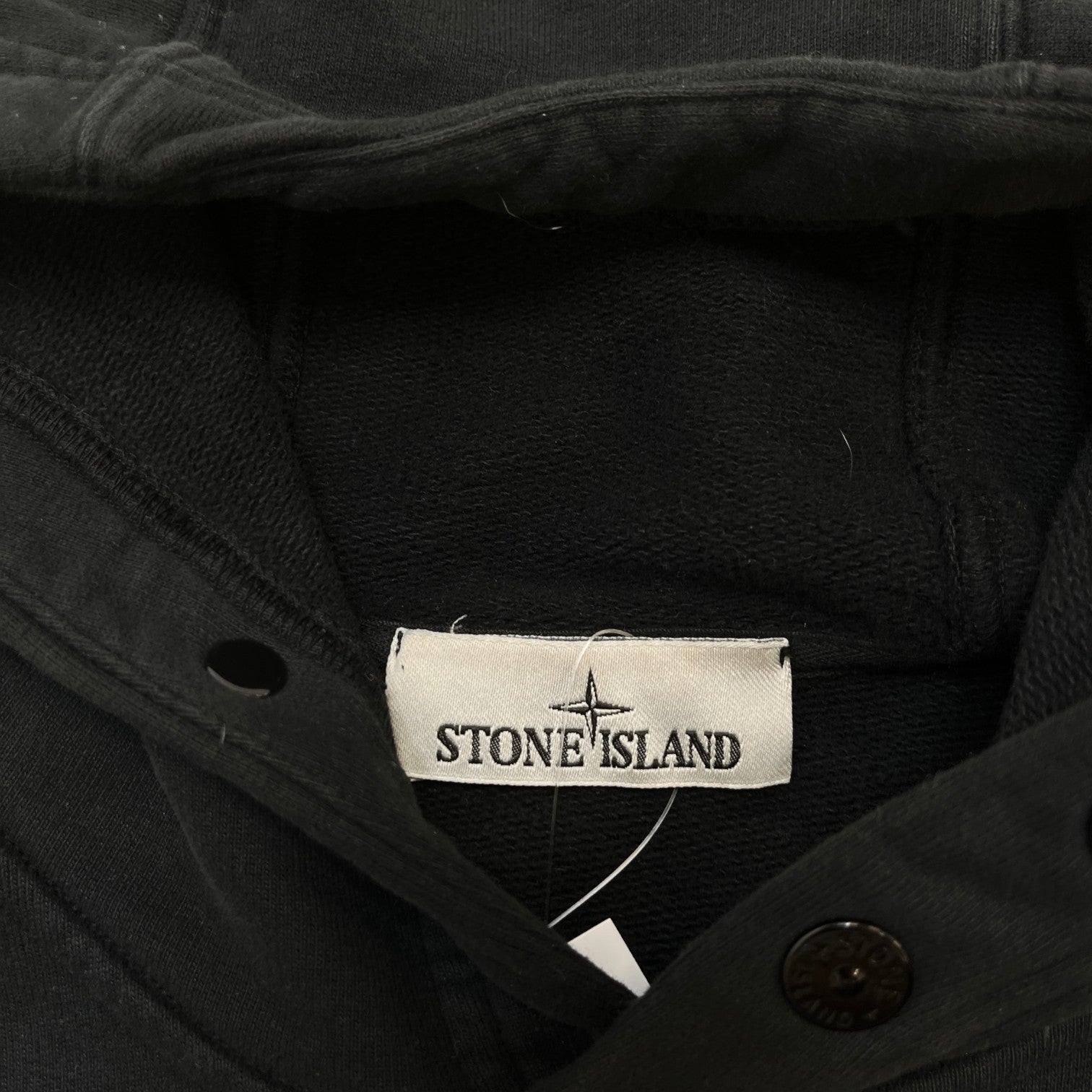 Men's Applique Logo Hoodie Black Size M