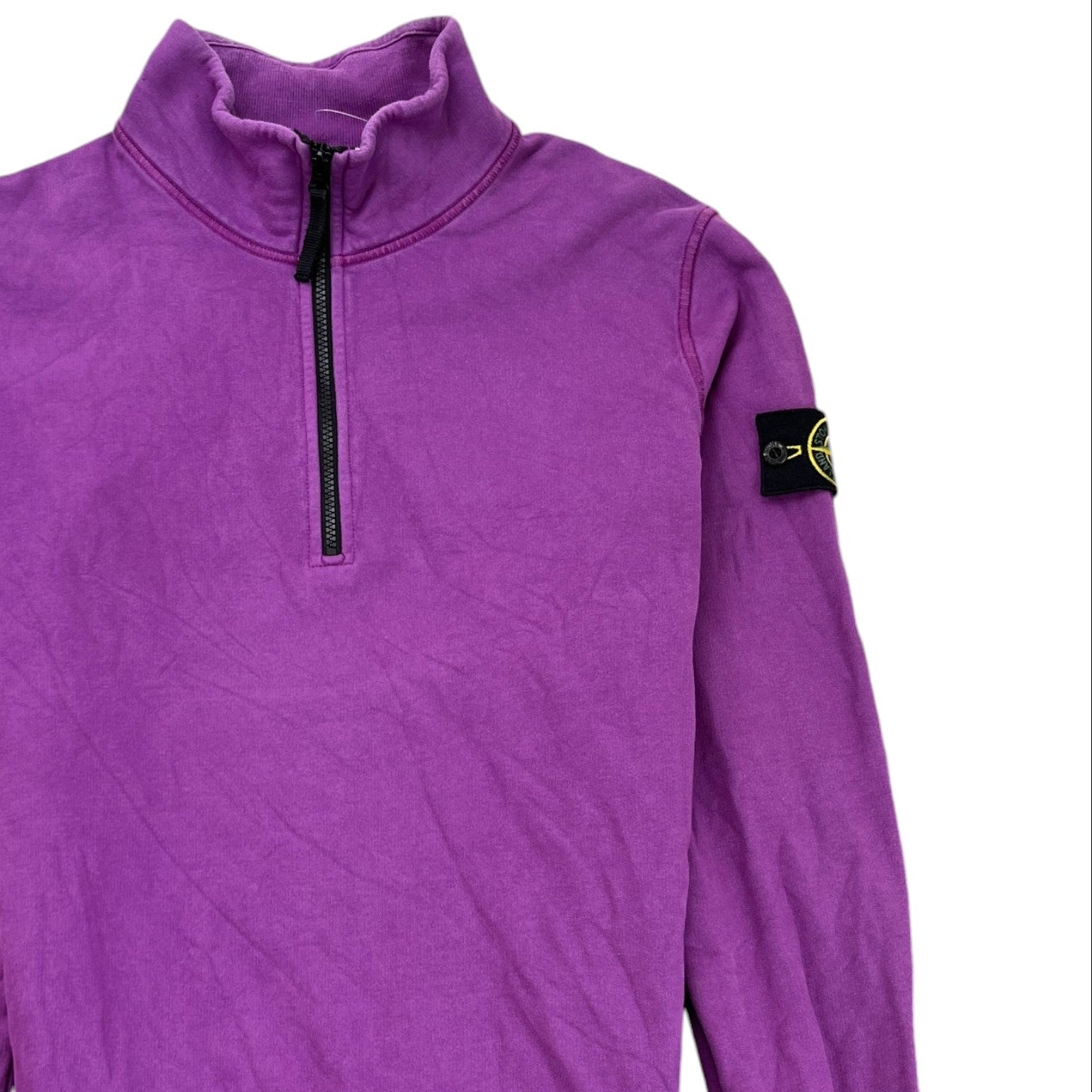 Men's Applique Logo Zip Jumper Purple Size M