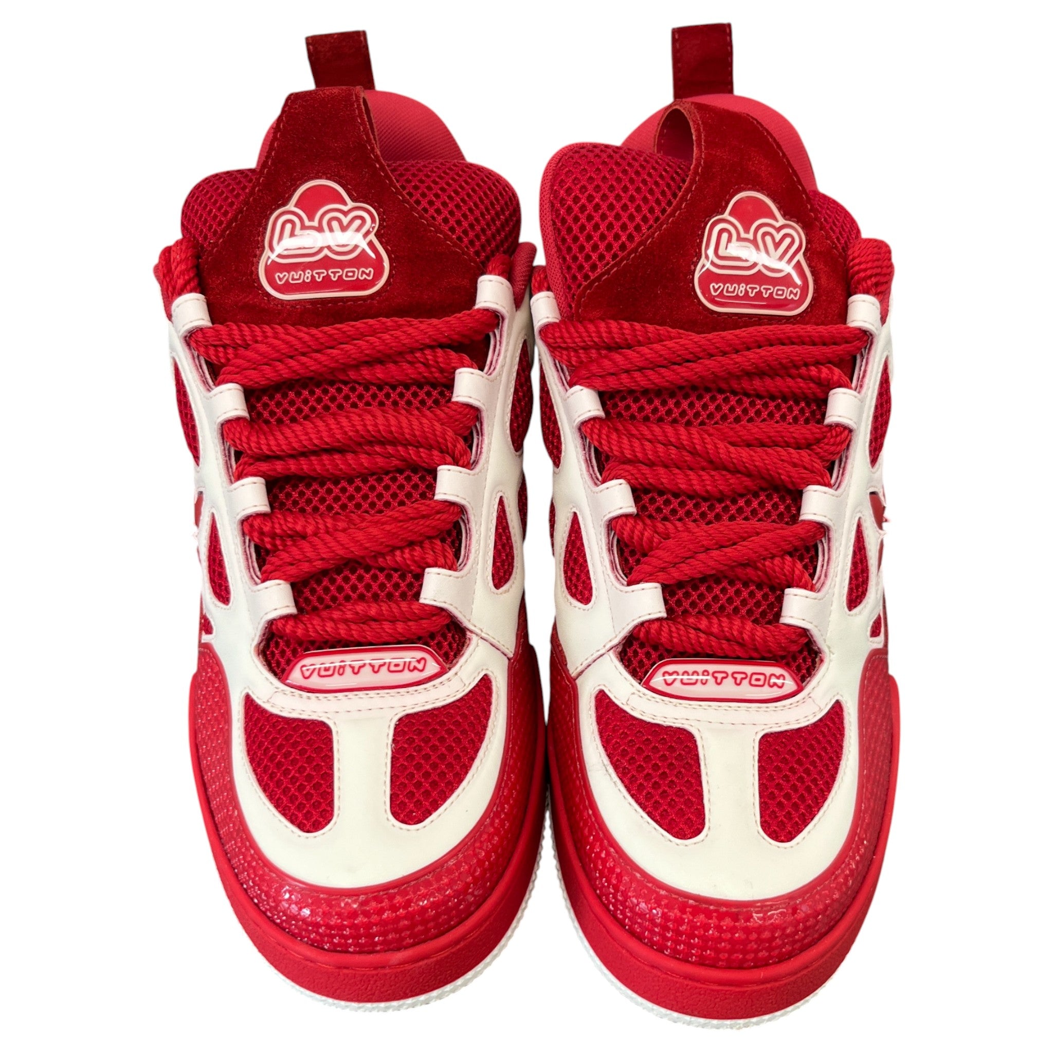 Men's Lv Skate Low Trainers Red Size EU 41 / UK 7