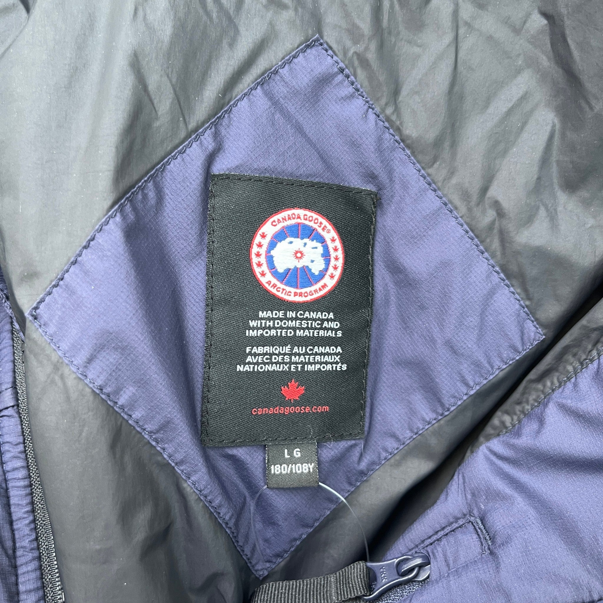 Men's Cabri Hooded Down Jacket Navy Size L