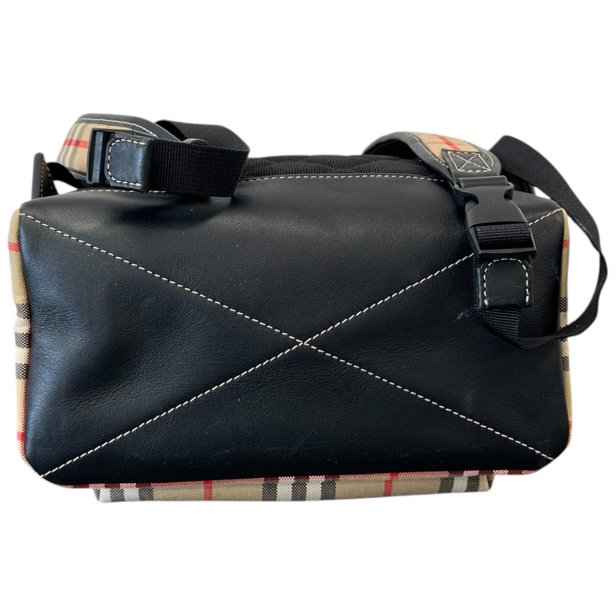 Women's Check Print Backpack Beige