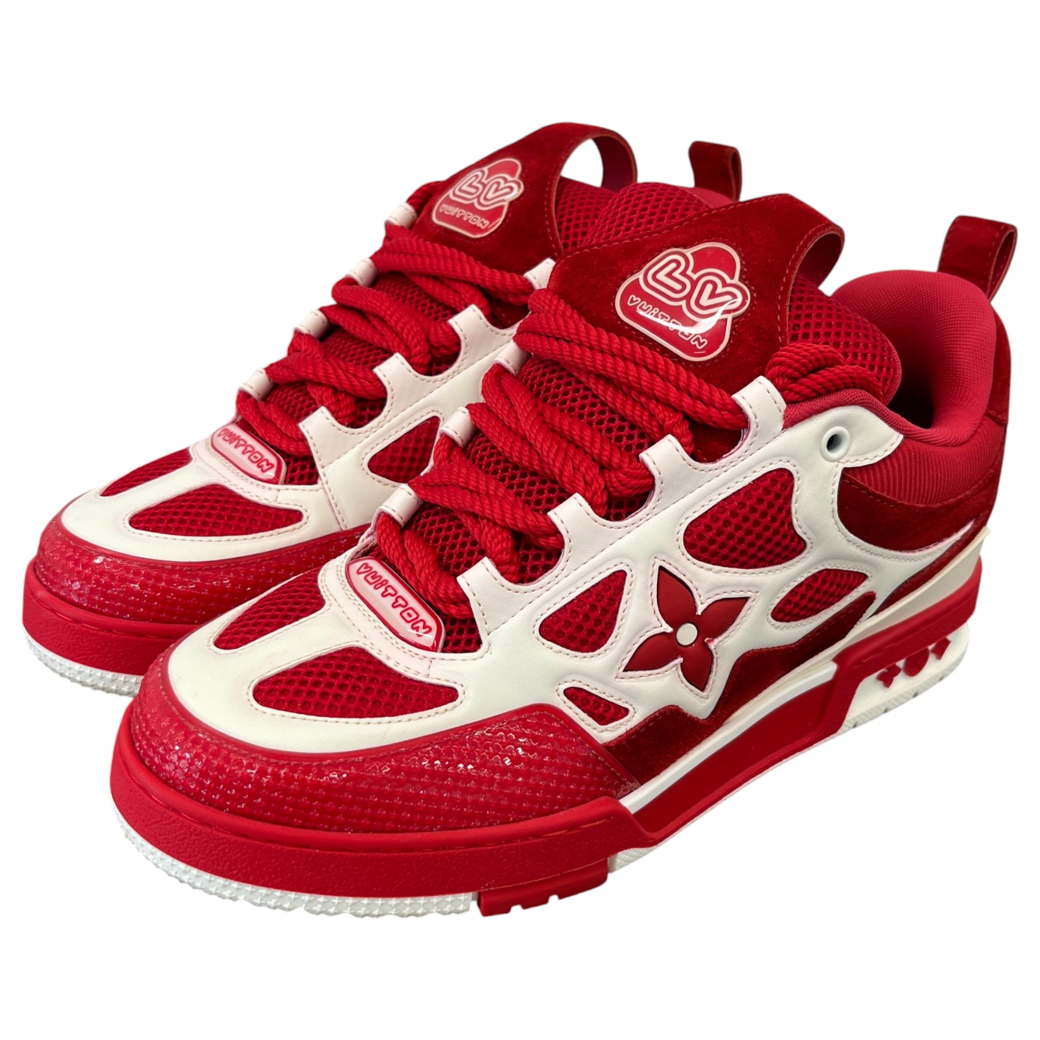 Men's Lv Skate Low Trainers Red Size EU 41 / UK 7