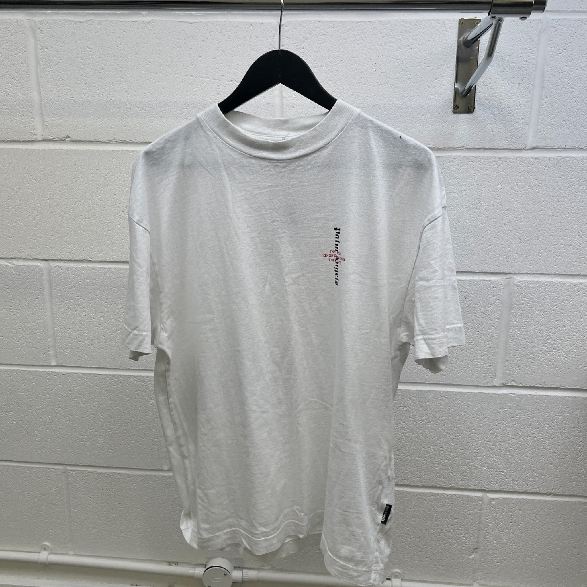 Men's Logo Print T-Shirt White Size M