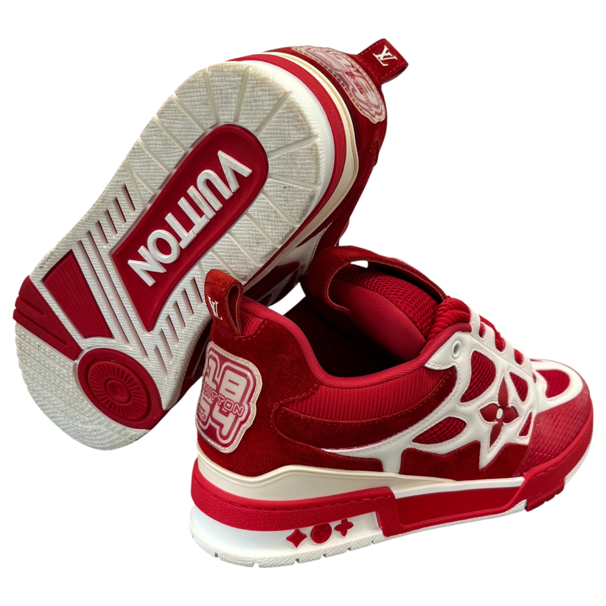 Men's Lv Skate Low Trainers Red Size EU 41 / UK 7