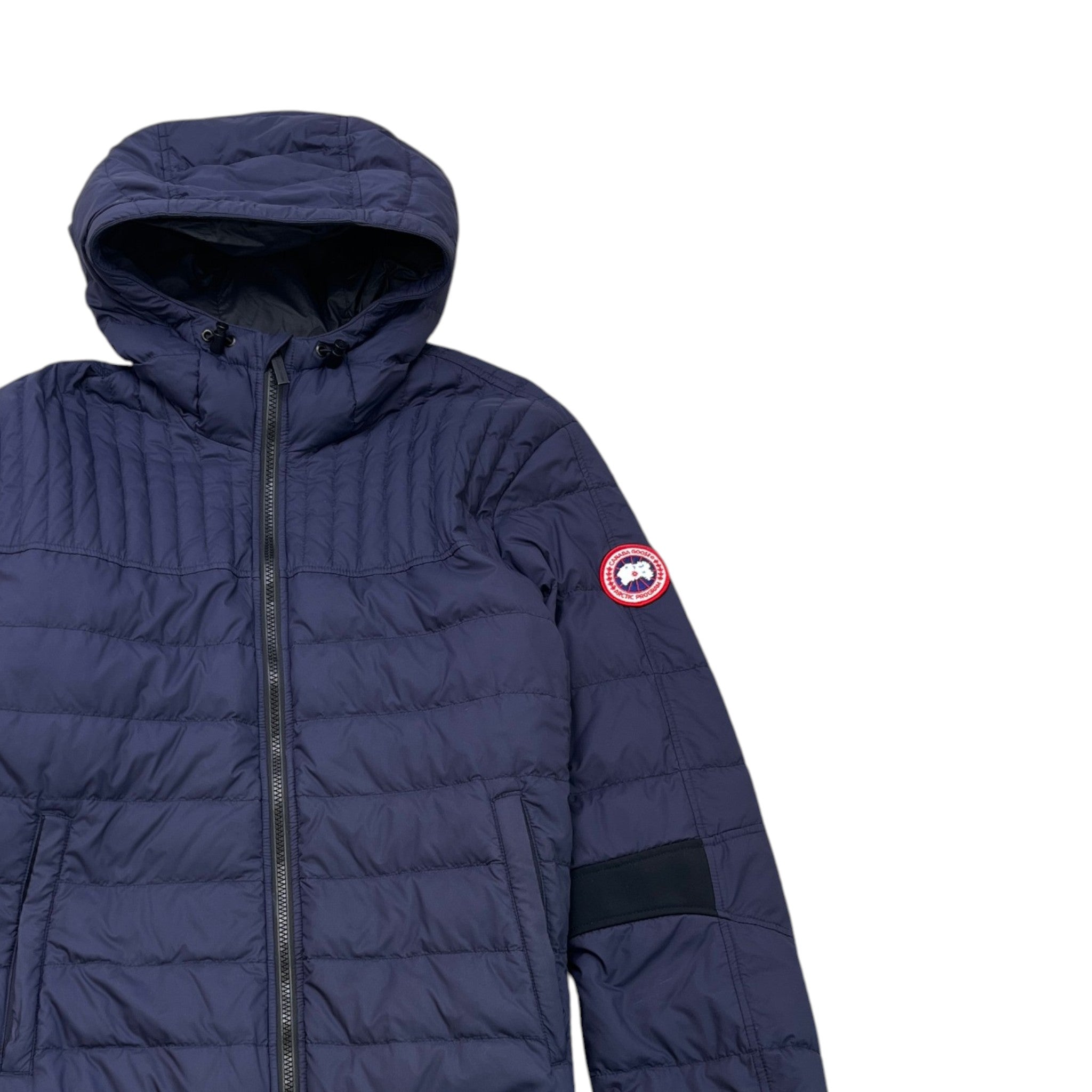 Men's Cabri Hooded Down Jacket Navy Size L