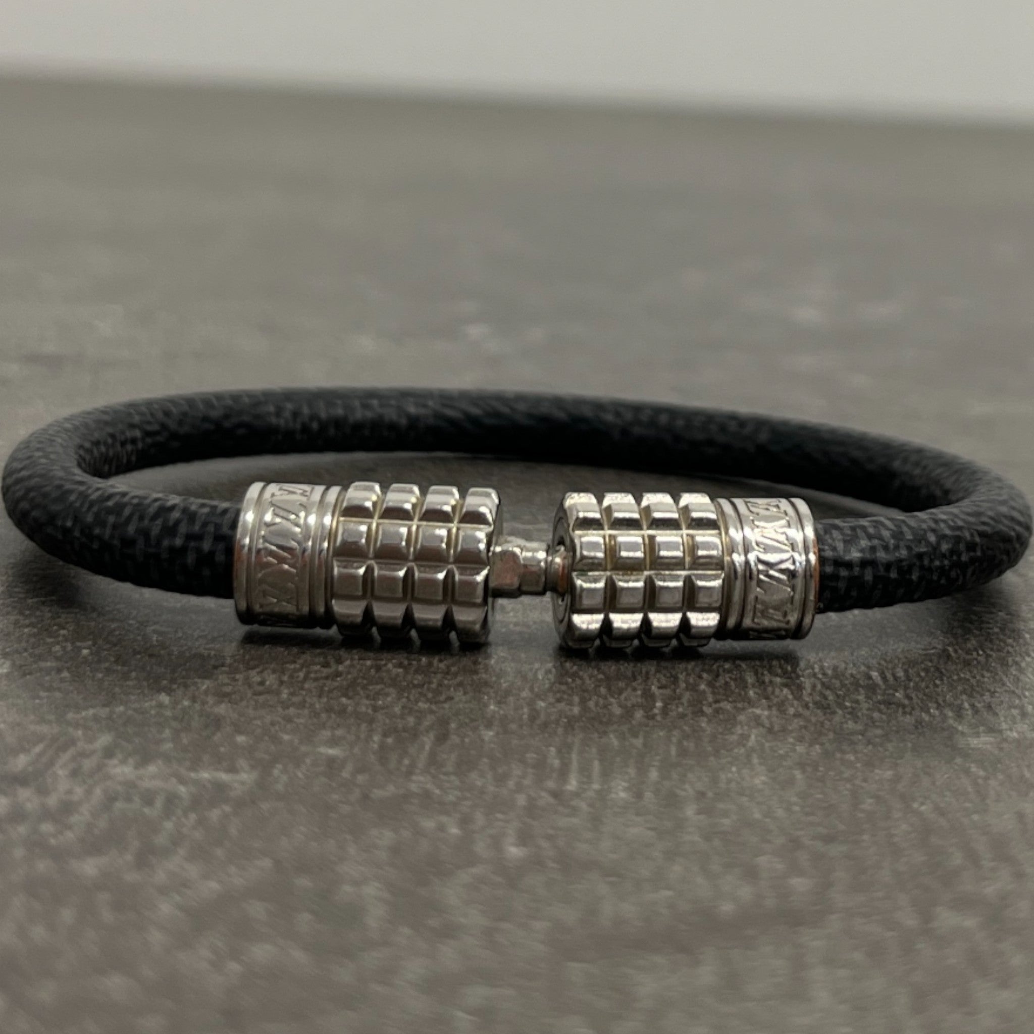 Men's Damier Graphite Digit Bracelet Black