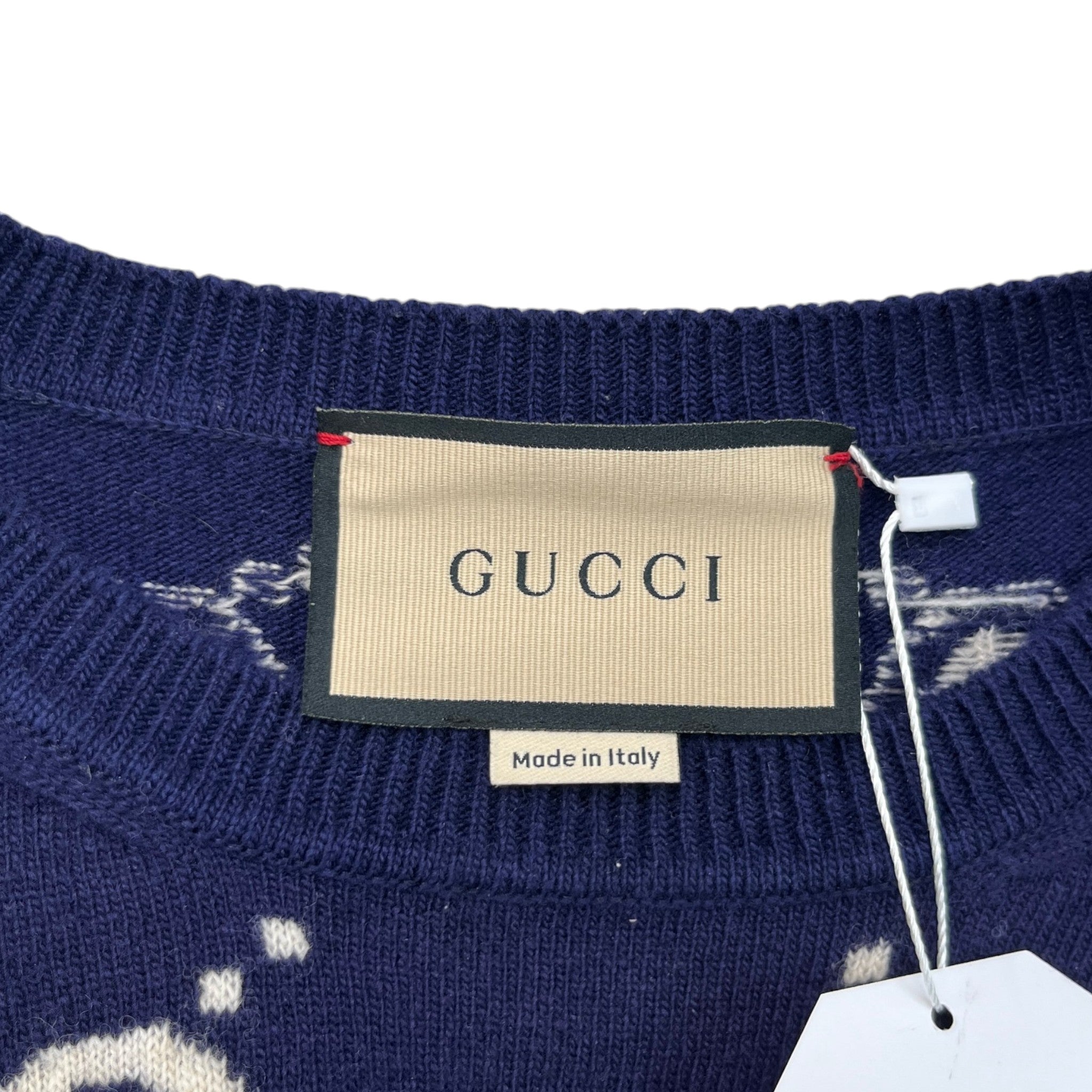 Men's Gg Supreme Wool Jumper Blue Size L
