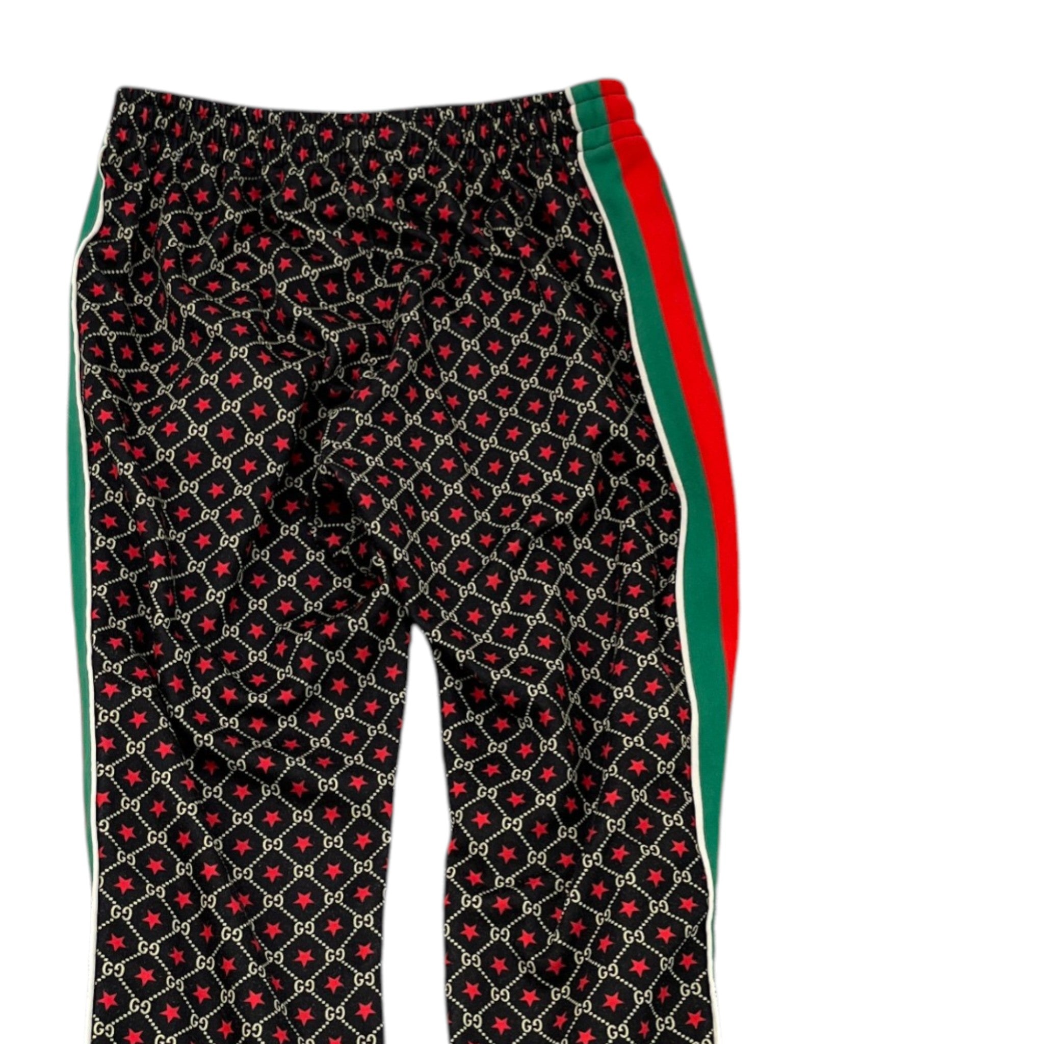 Men's Gg Print Jersey Track Joggers Black Size M