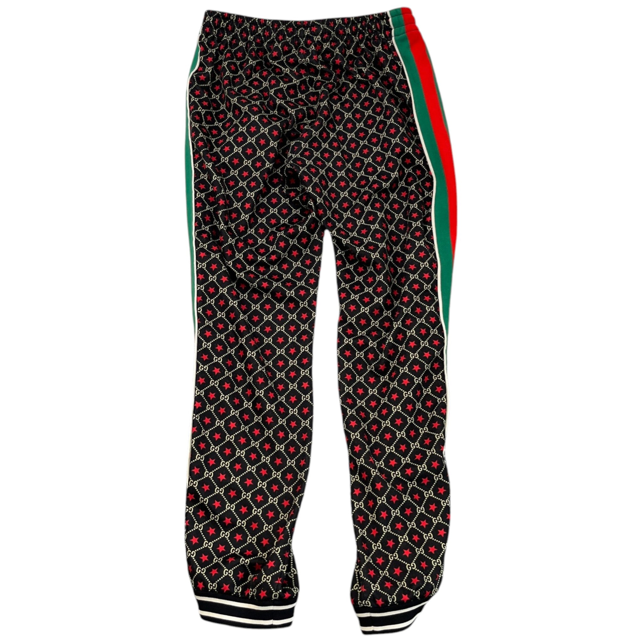 Men's Gg Print Jersey Track Joggers Black Size M