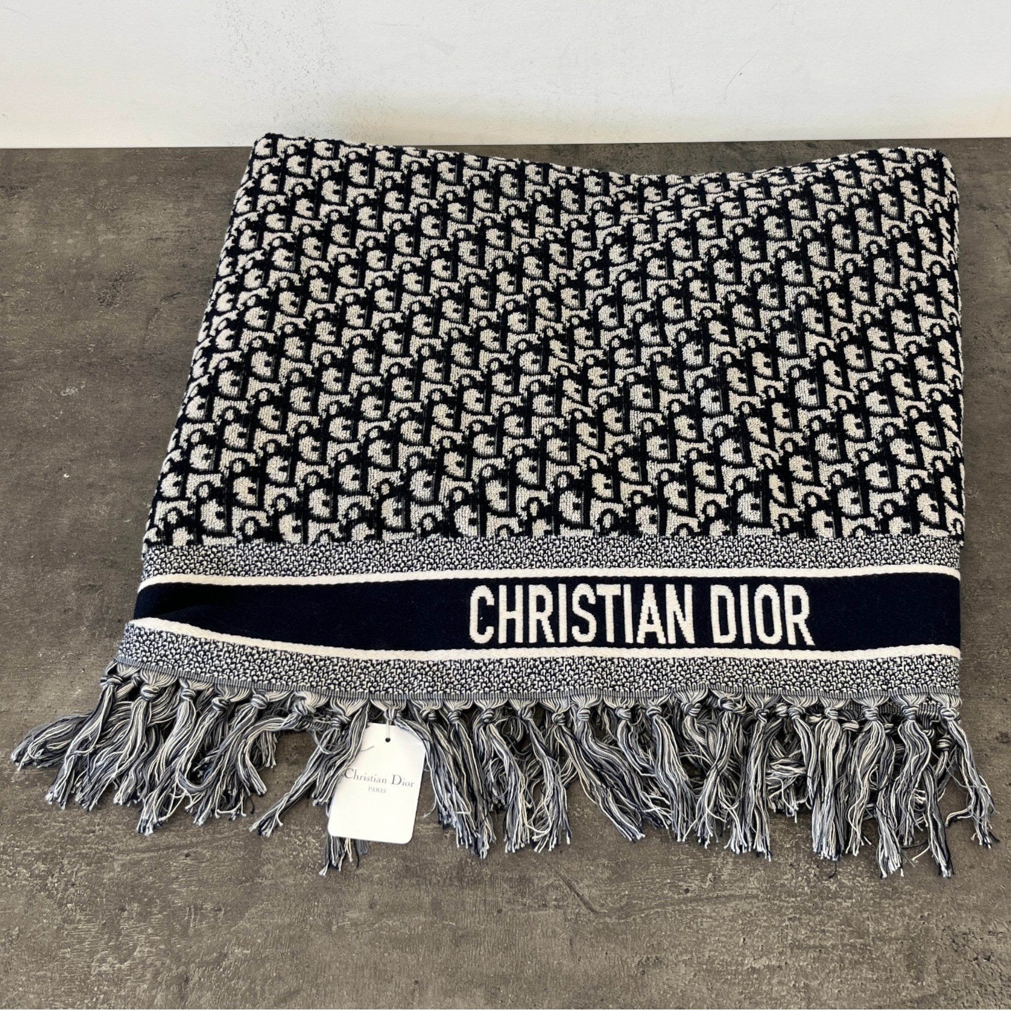 Men's Oblique Beach Towel Navy