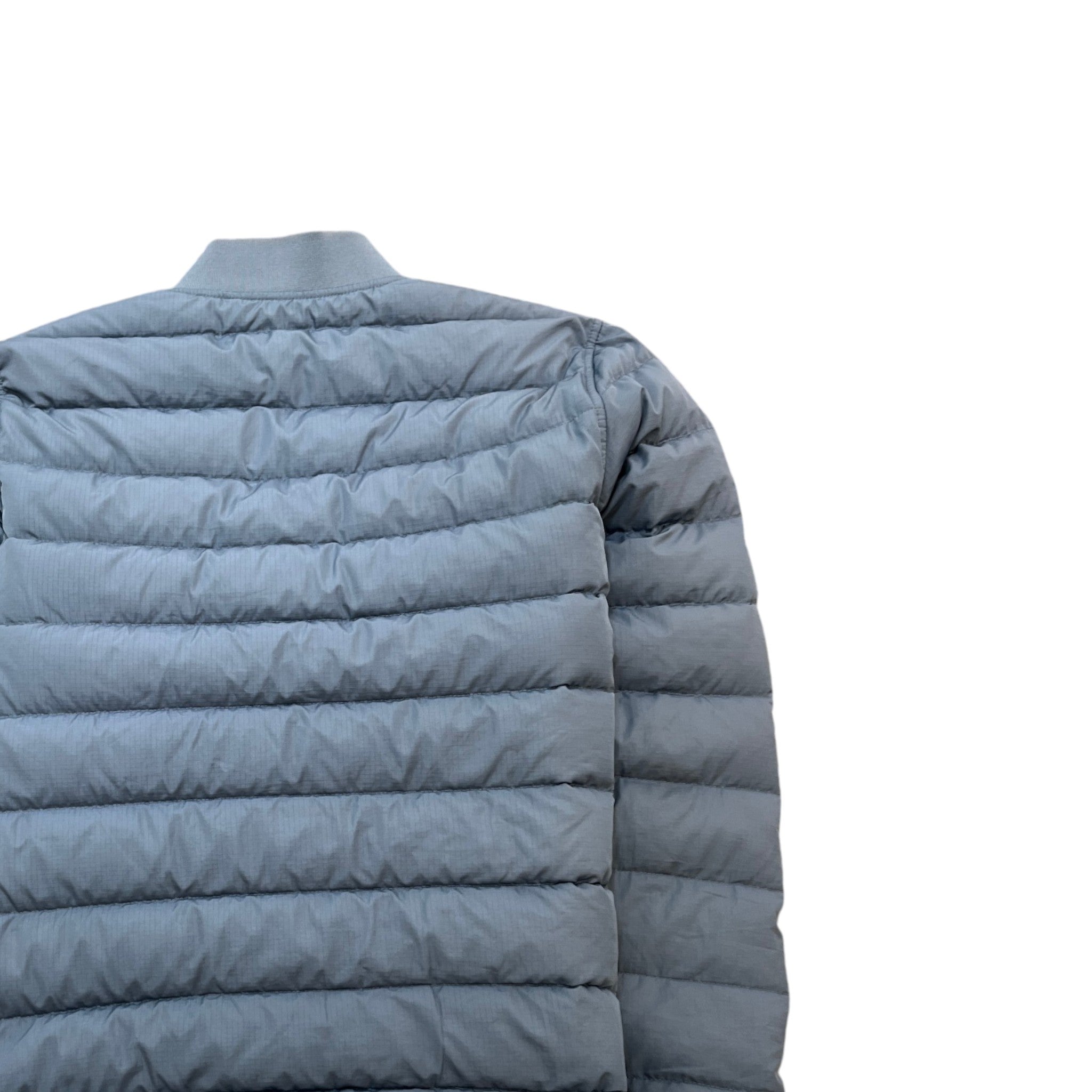 Men's Reversible Patch Logo Down Jacket Blue Size S